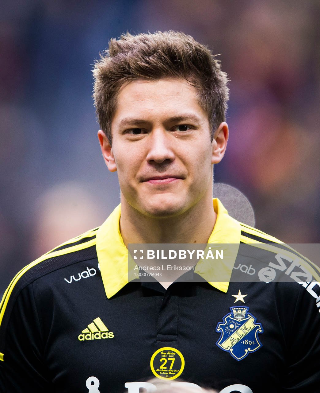 s Haukur Hauksson innan fotbollsmatchen i Svenska cupen