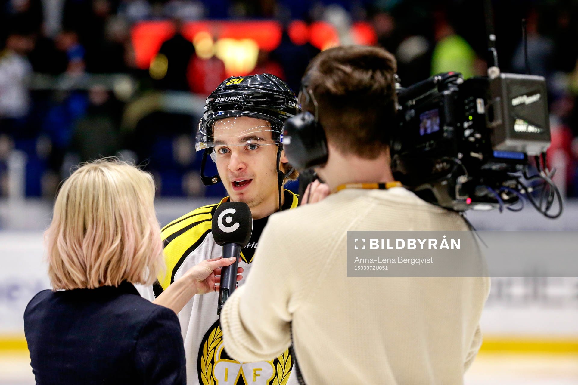 Matchvinnaren Brynäs Adam Brodecki intervjuars