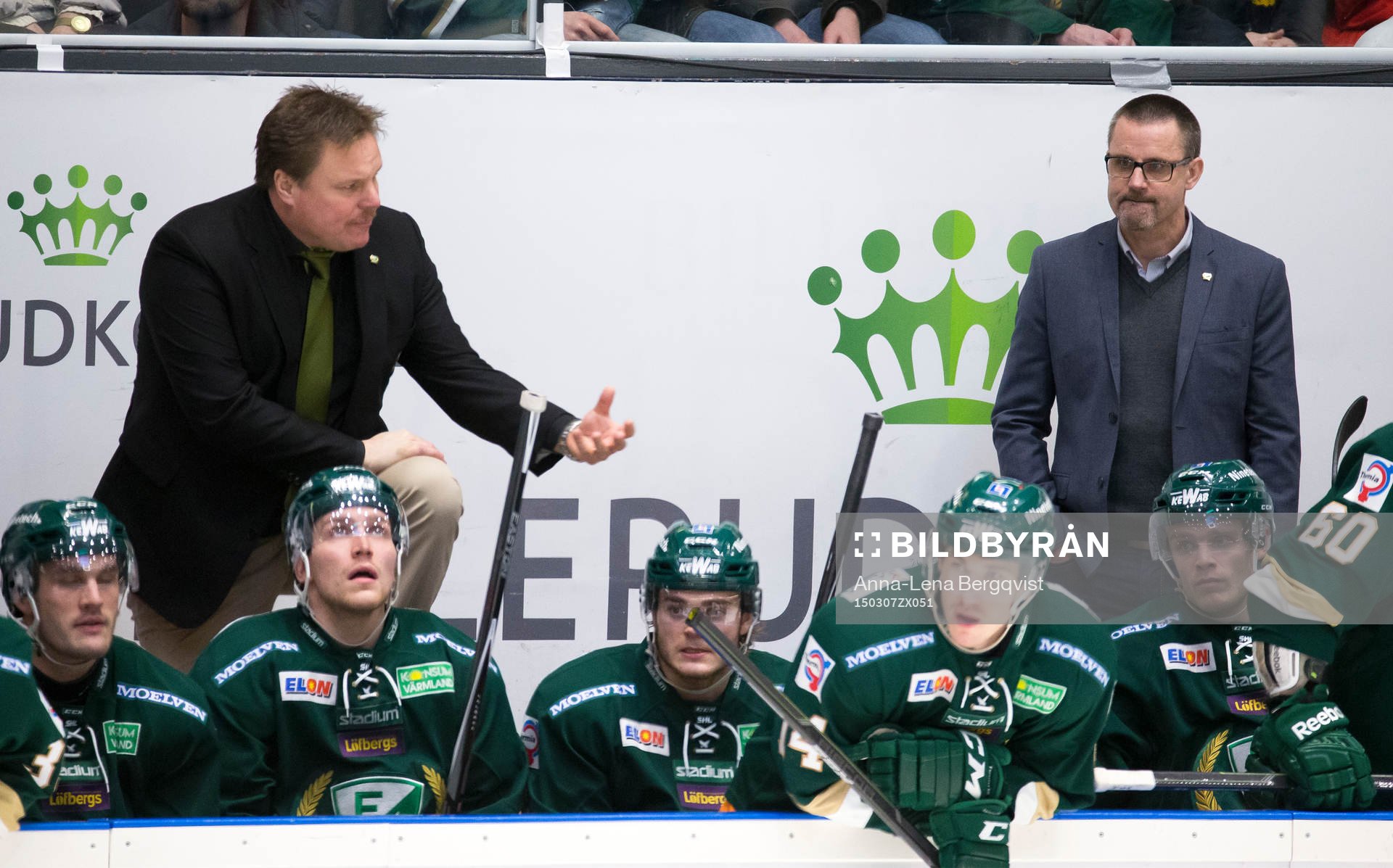 Färjestads ass.tränare Leif Carlsson och tränare Tommy
