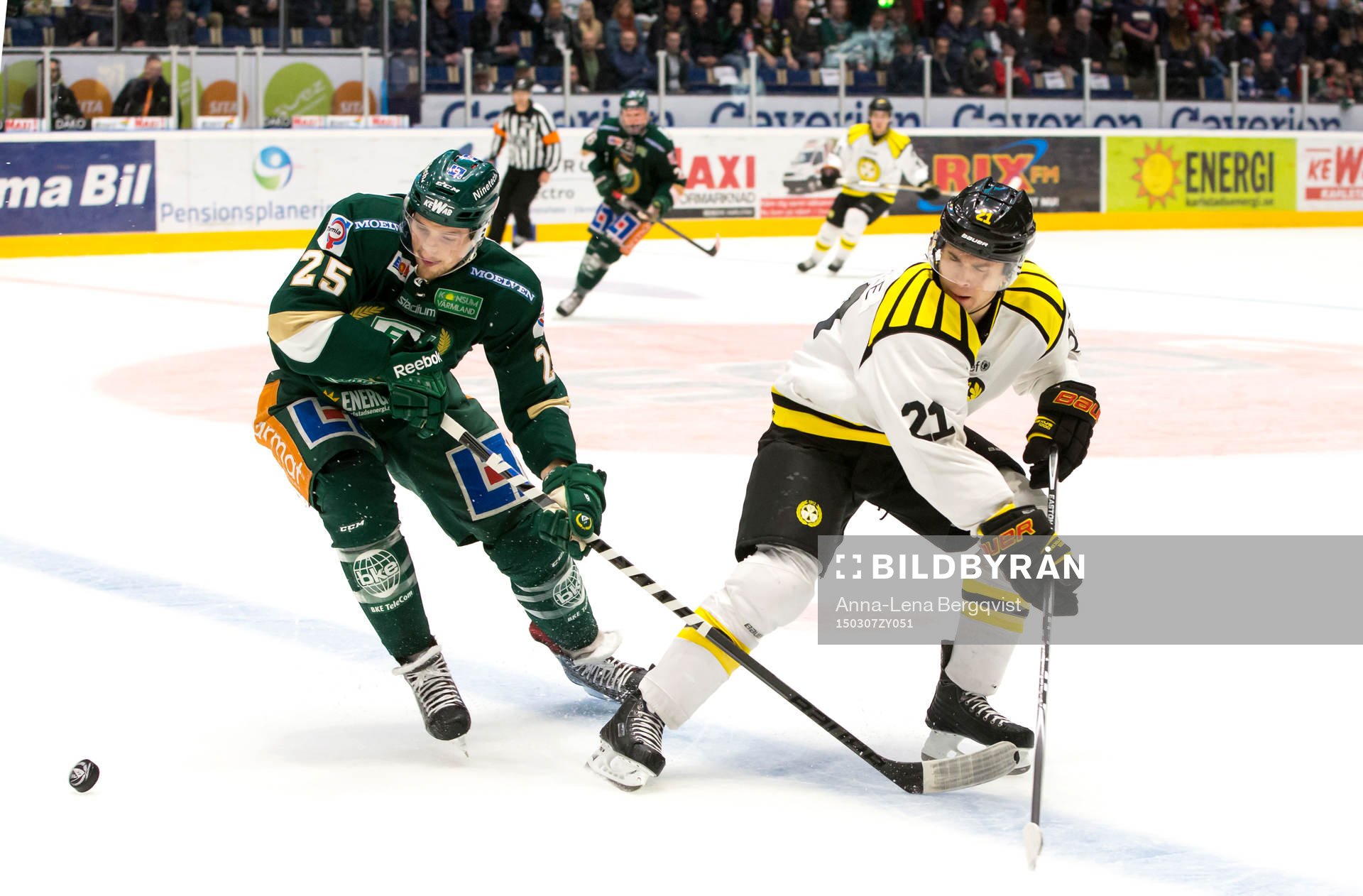 Färjestads Anton Hedman och Brynäs Tim Wallace