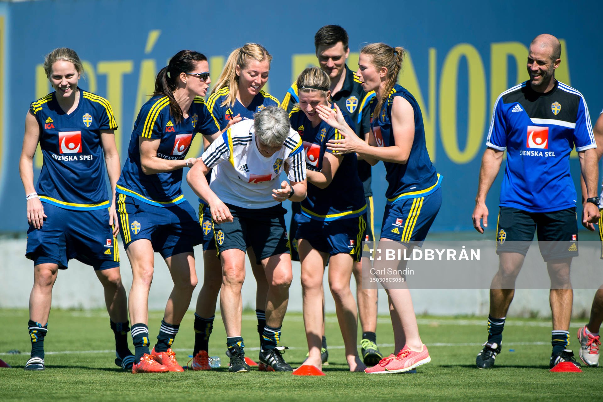 Sveriges Lisa Dahlkvist, Lotta Schelin, Linda Sembrant,