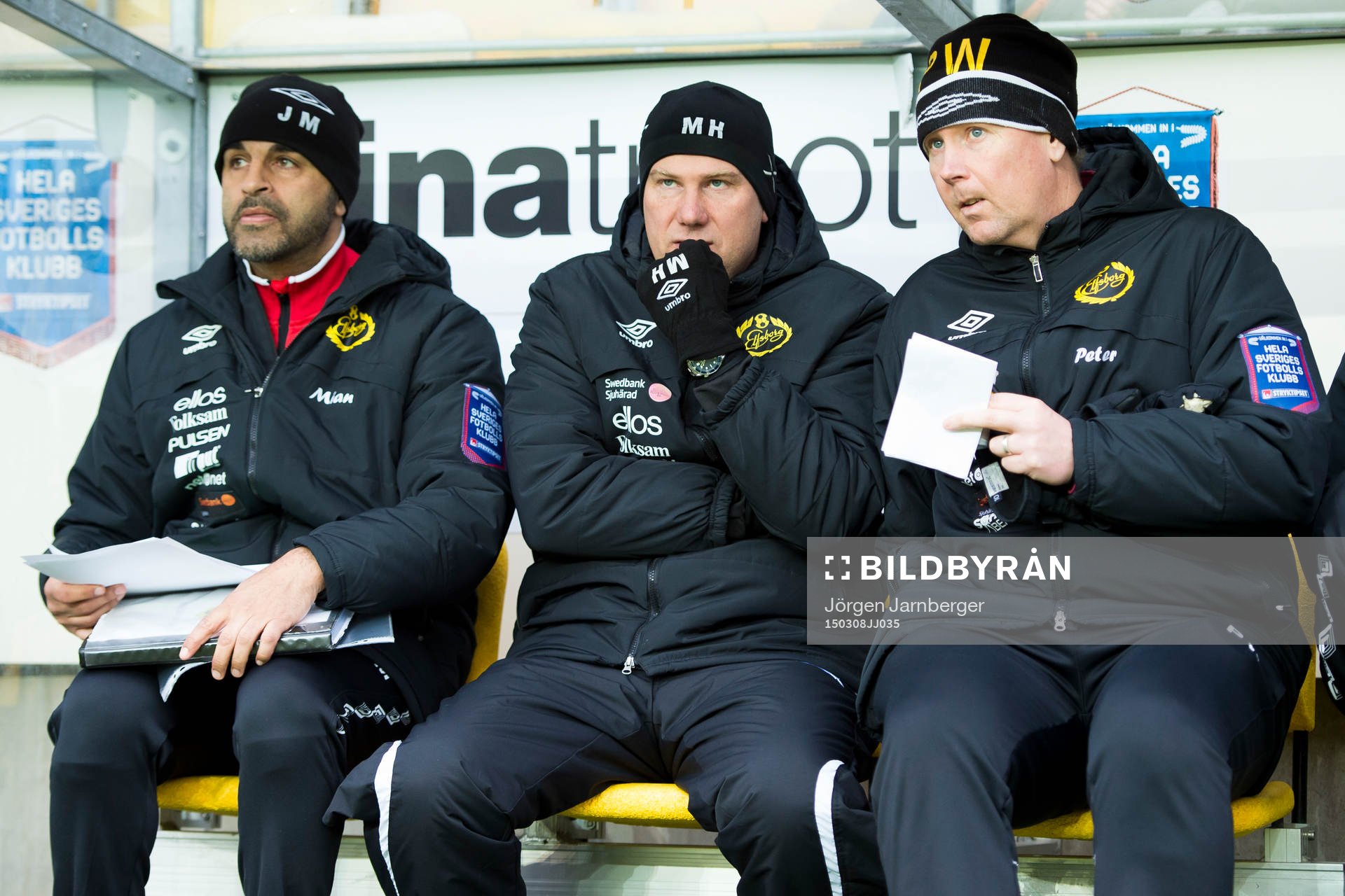 Elfsborgs tränartrio tränare Jan Mian, manager Magnus