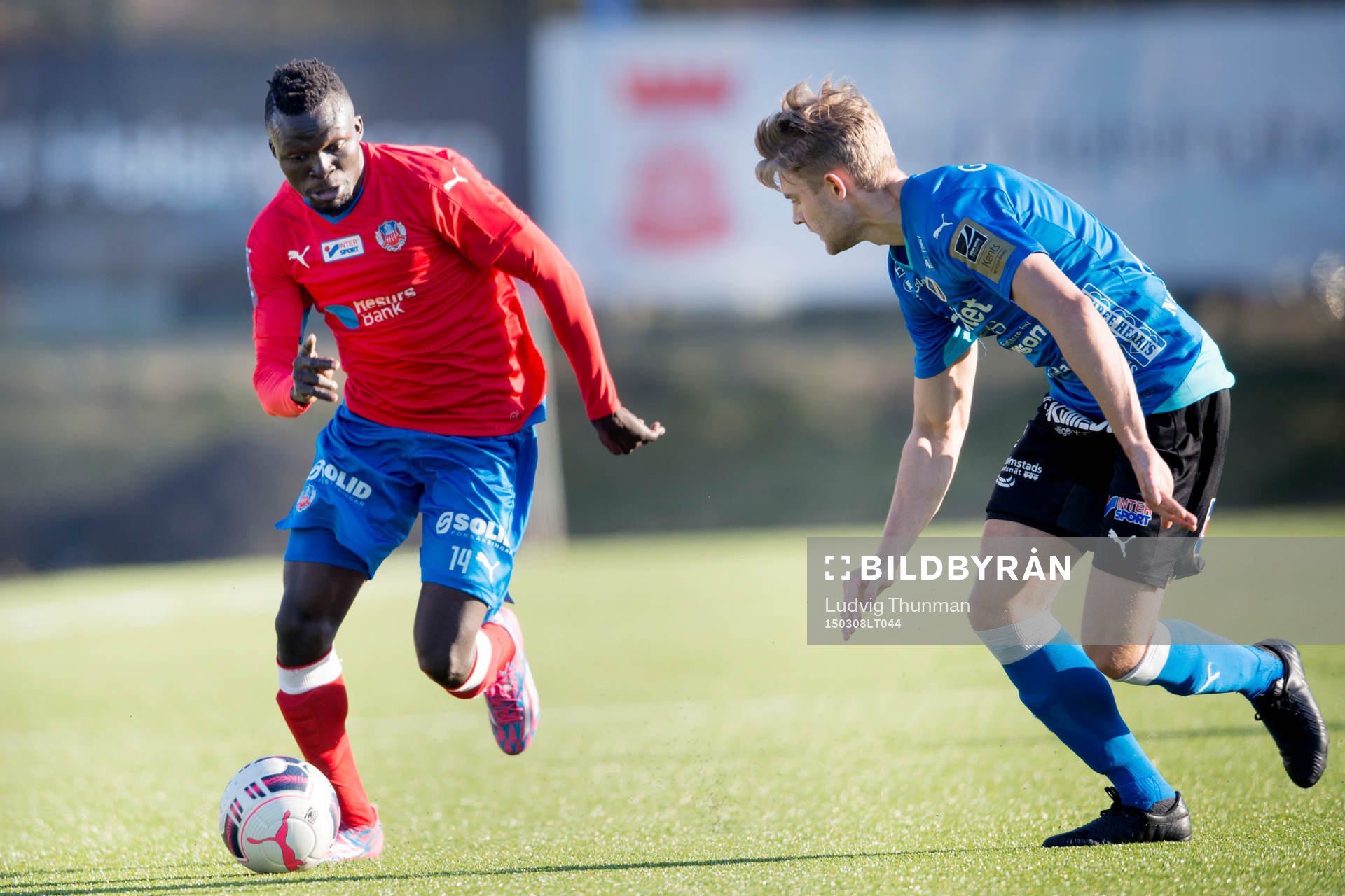 Helsingborgs Kwame Karikari och Halmstads Viktor Ljung