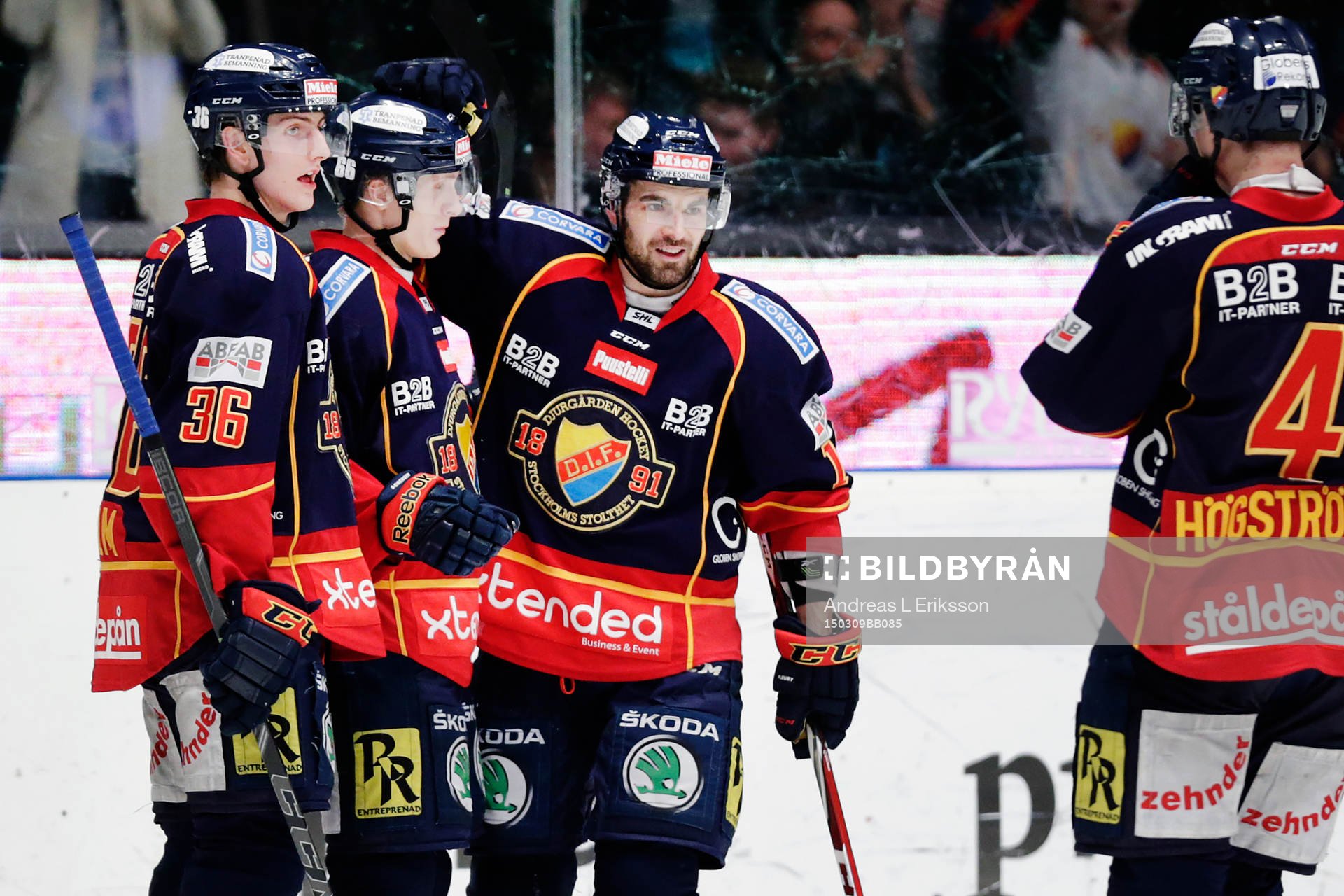 Djurgårdens Marcus Sörensen gör 1-2 och jublar med