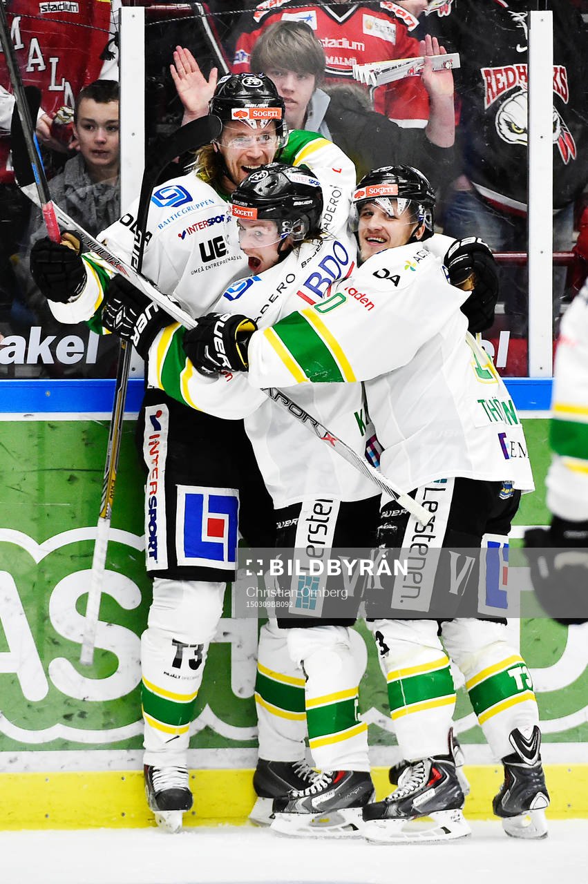 Björklövens spelare jublar