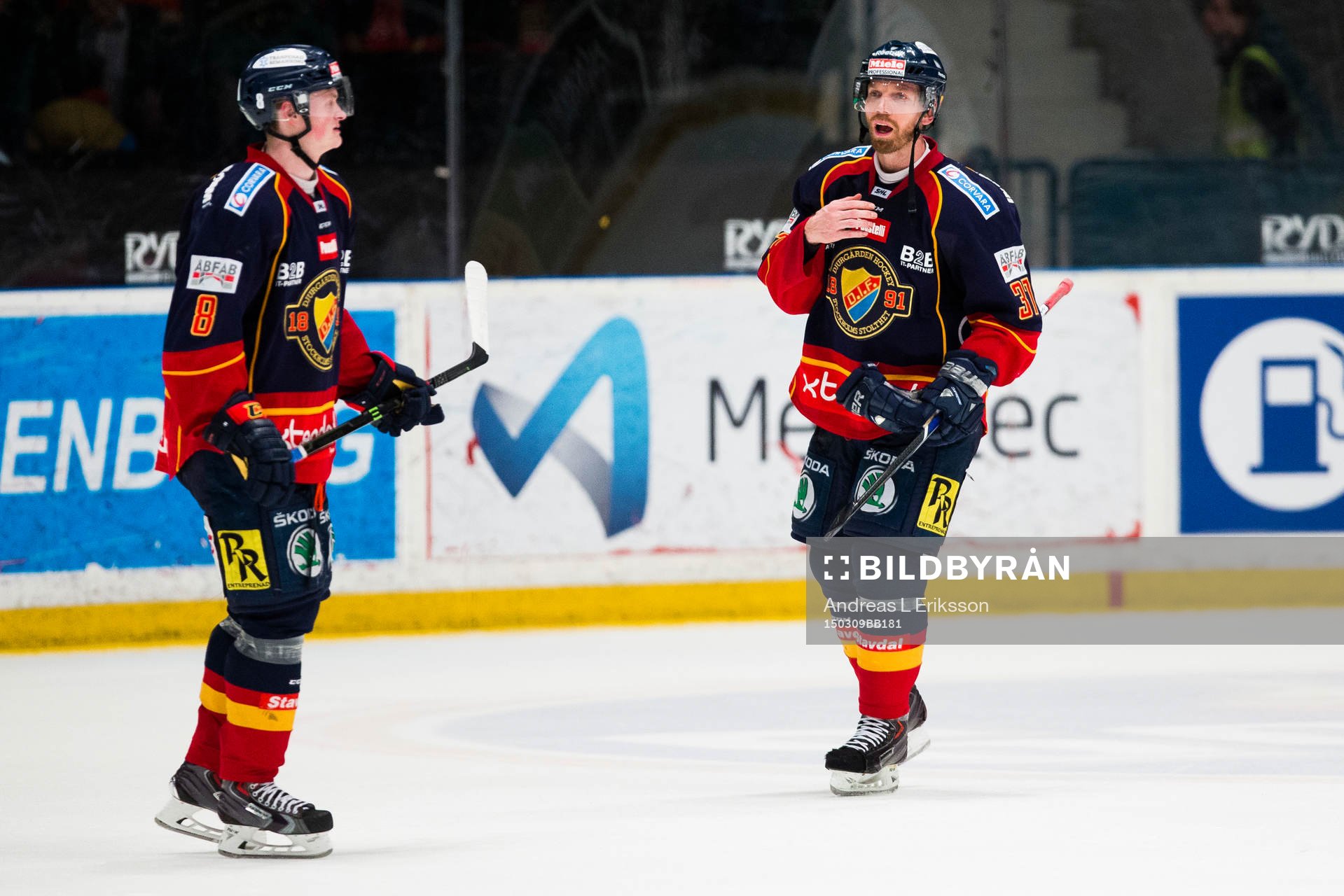 Djurgårdens Linus Arnesson och Mikael Samuelsson