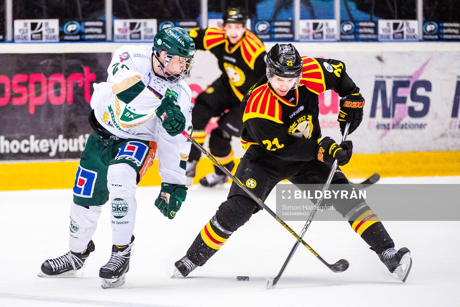 Färjestads Joel Eriksson Ek och Brynäs Tim Wallace