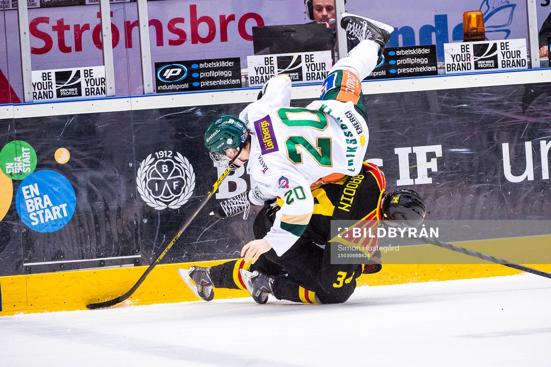 Färjestads Joel Eriksson Ek och Brynäs Daniel Brodin