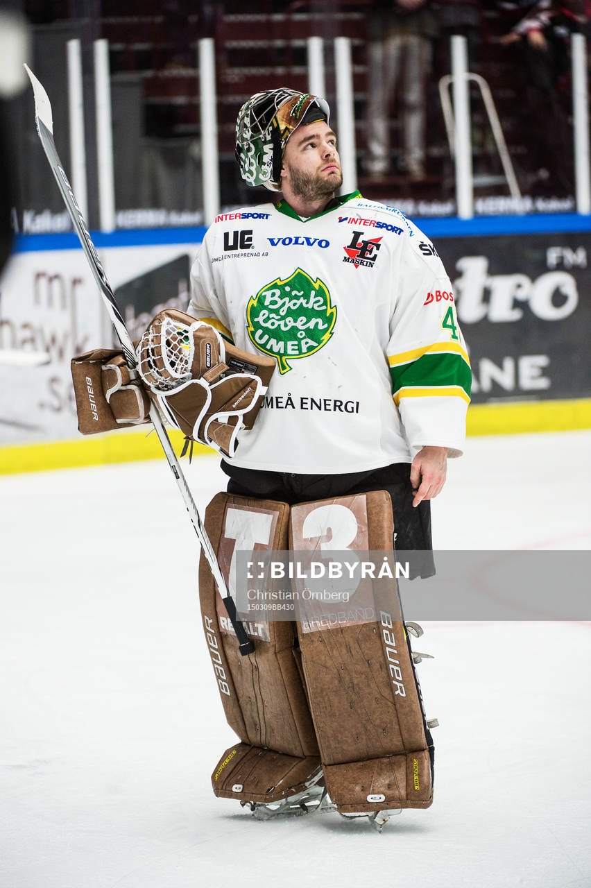 Björklövens målvakt Kevin Lindskoug