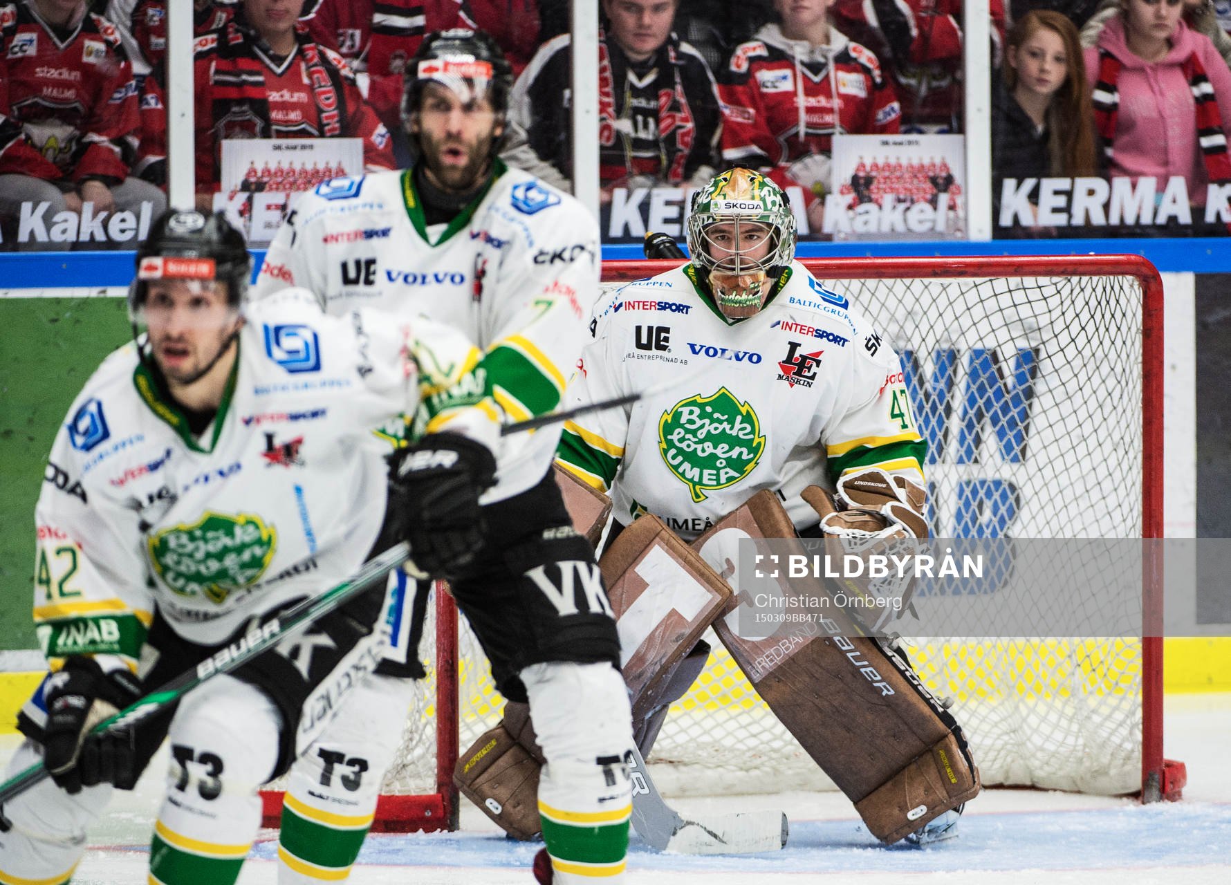 Björklövens målvakt Kevin Lindskoug