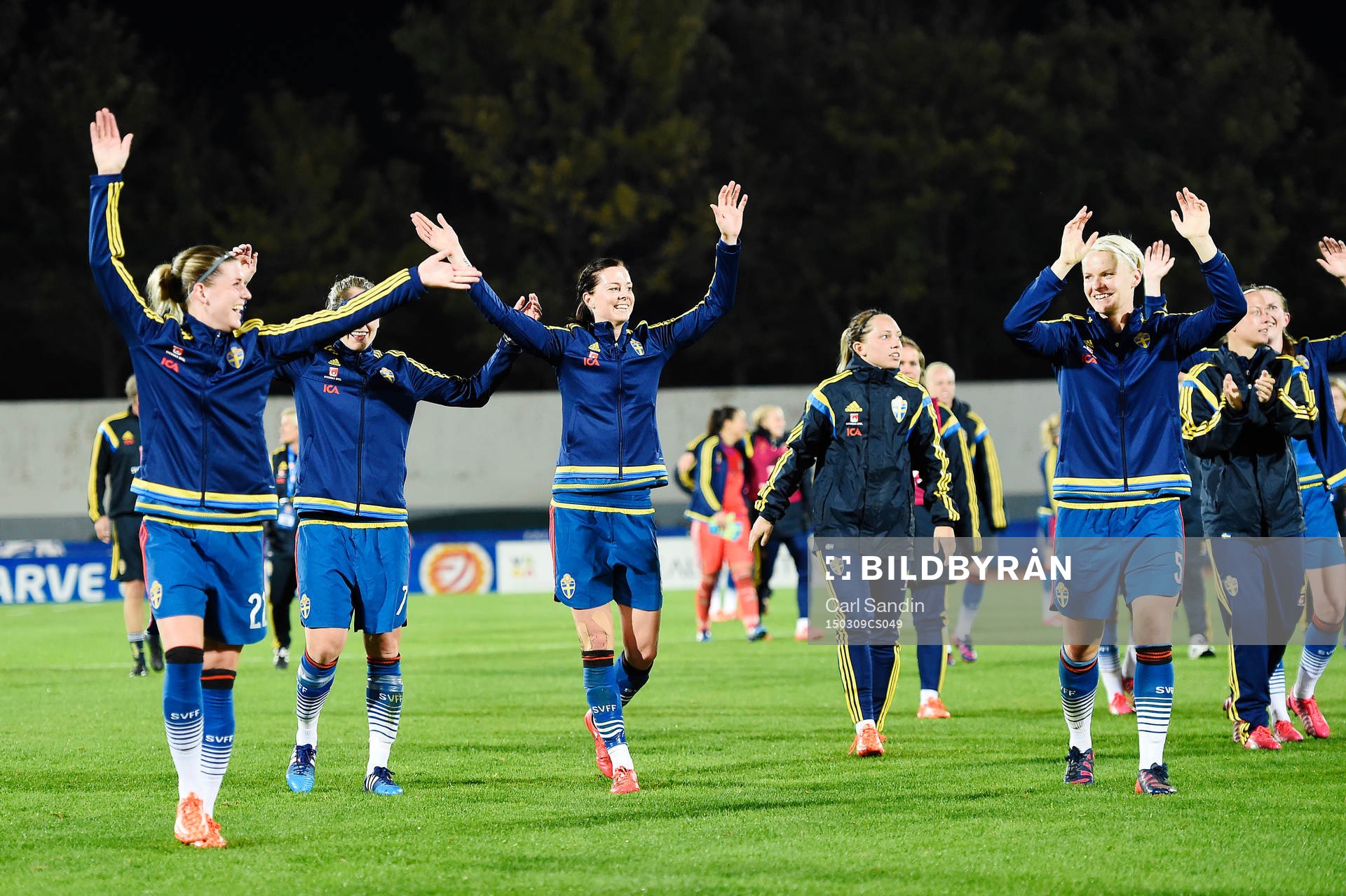 Sveriges Olivia Schough, Lotta Schelin och Nilla Fischer