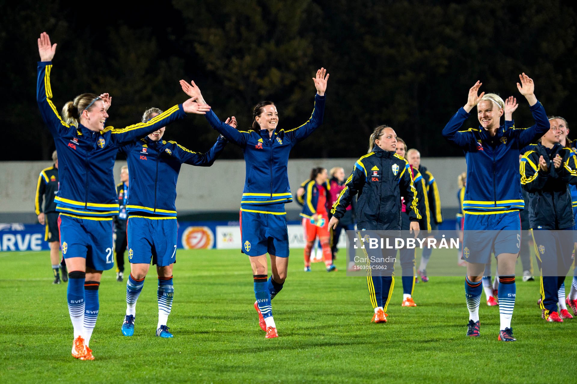 Sveriges Olivia Schough, Lotta Schelin och Nilla Fischer