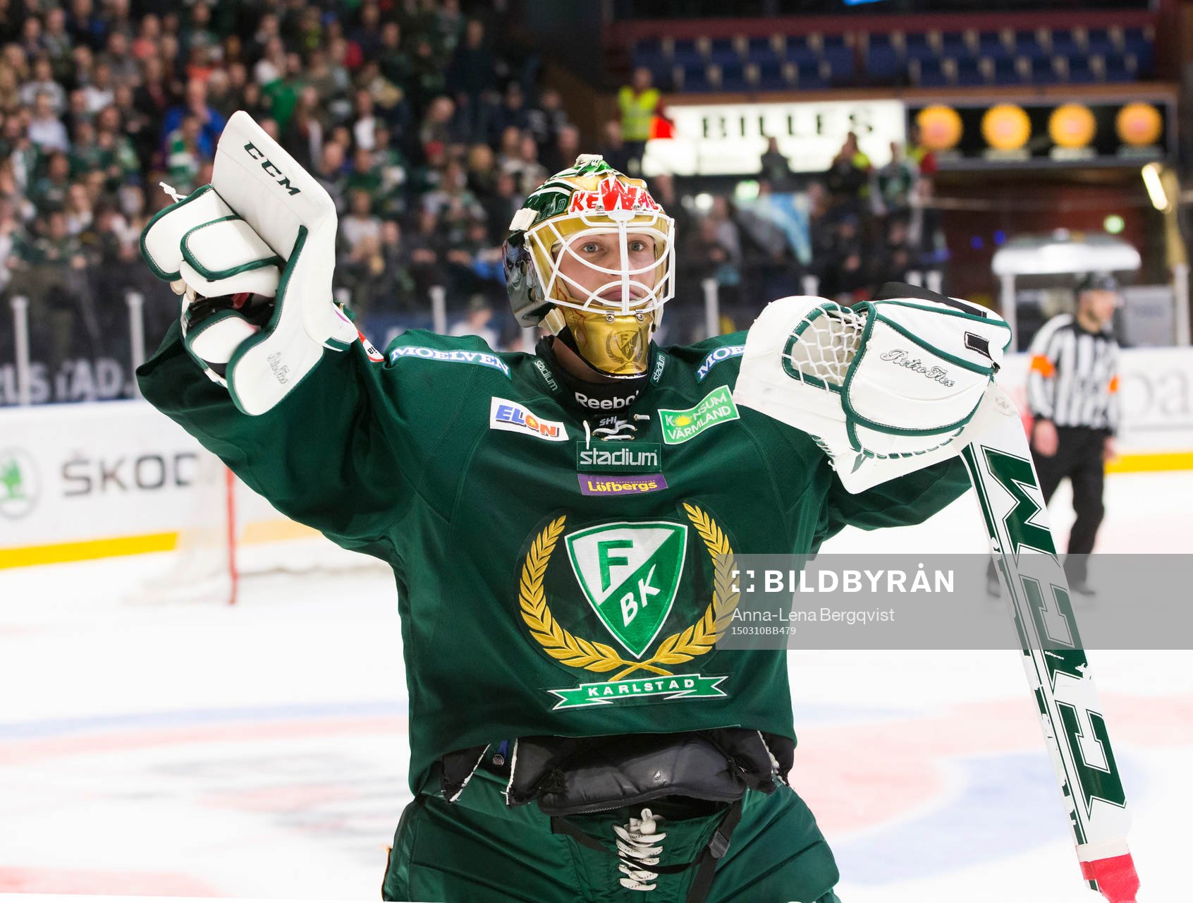 Färjestads målvakt Fredrik Pettersson Wentzel