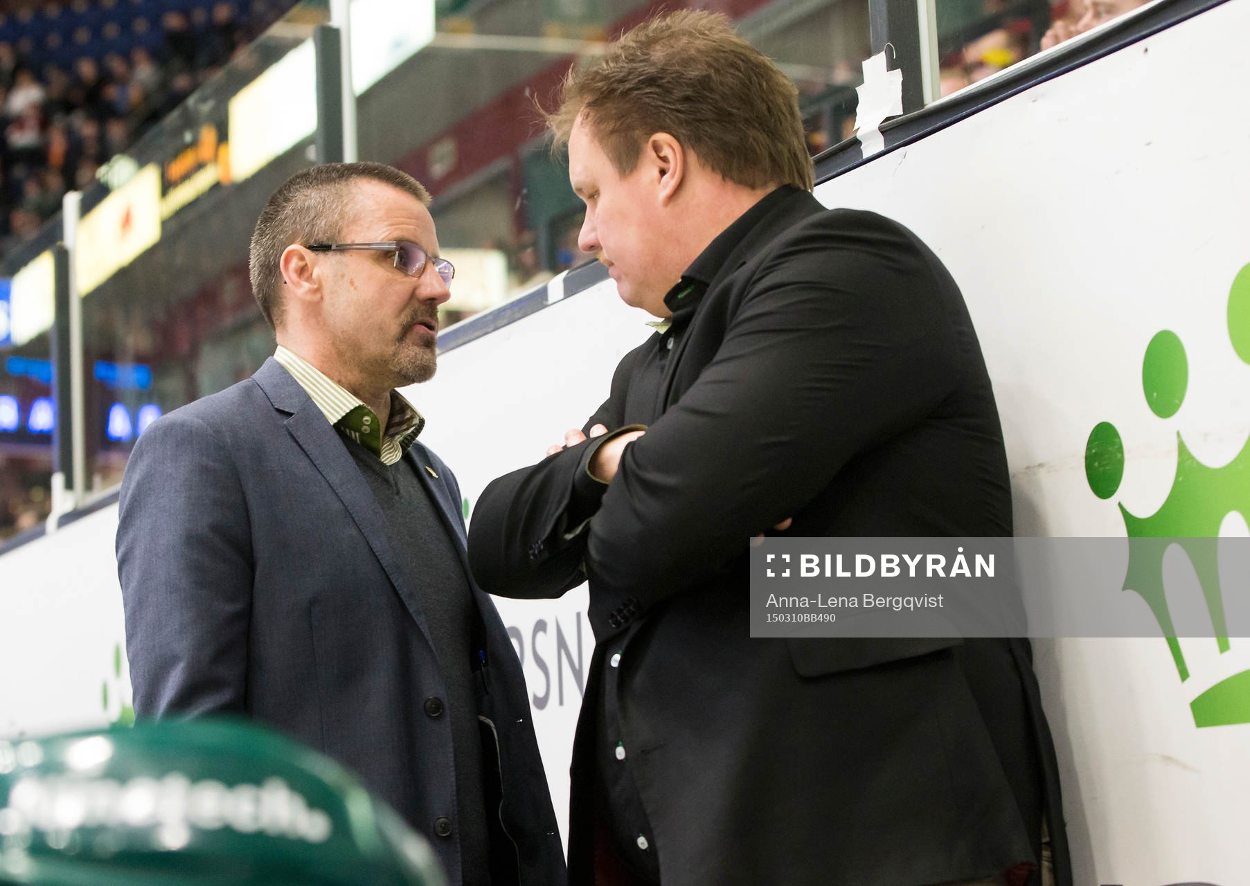 Färjestads tränare Tommy Samuelsson och ass.tränare Leif