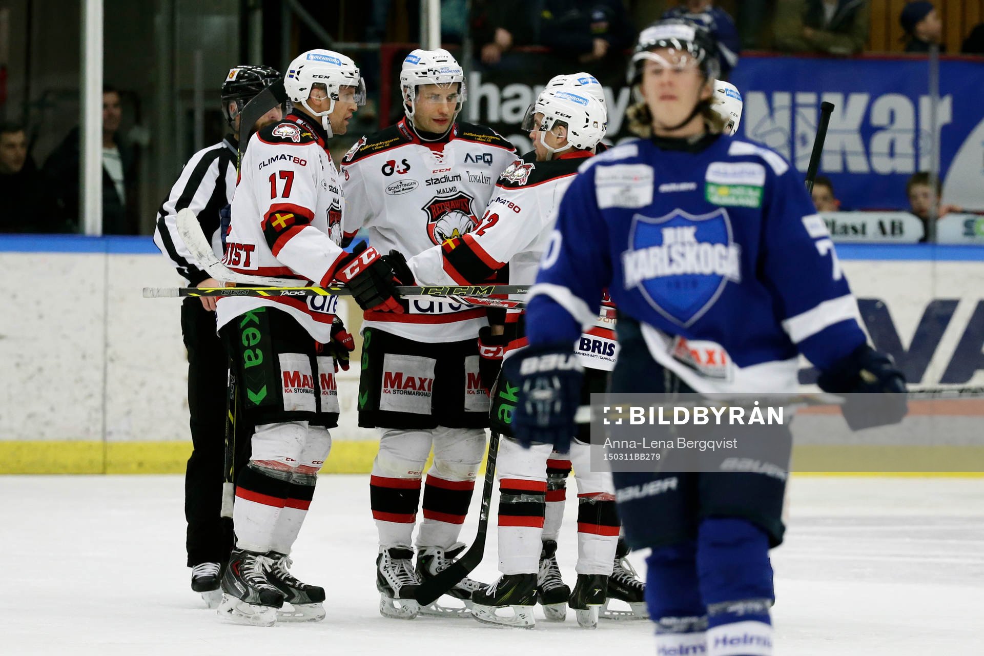 Malmö Redhawks Mathias Tjärnqvist jublar