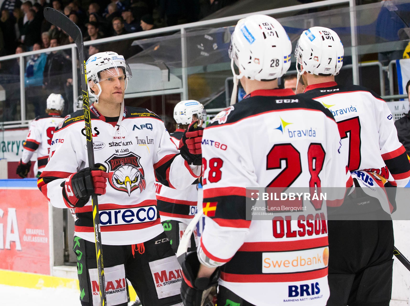 Malmö Redhawks Mathias Tjärnqvist jublar