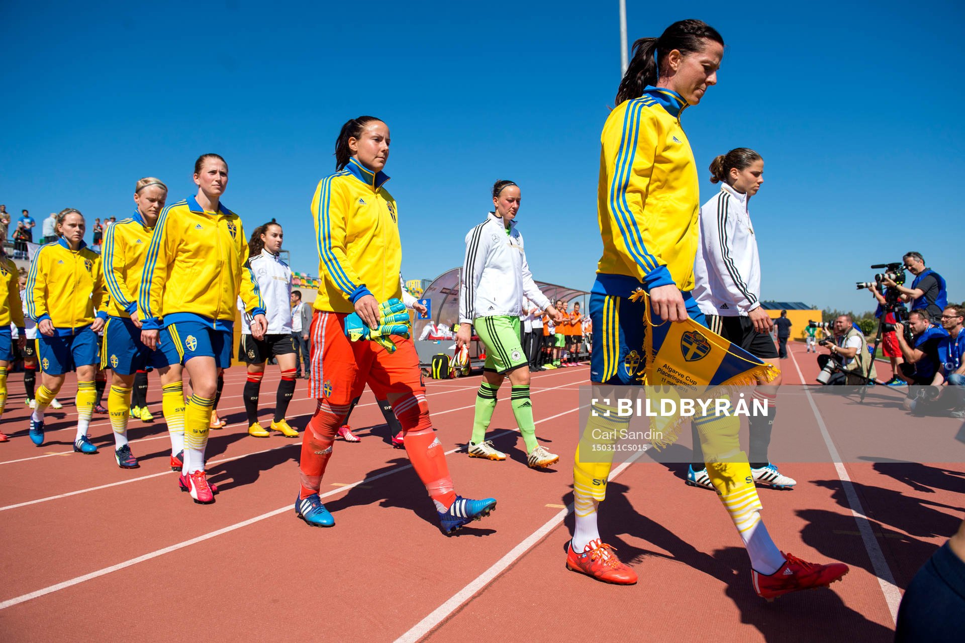 Sveriges Lisa Dahlkvist, Nilla Fischer, Emma Berglund,