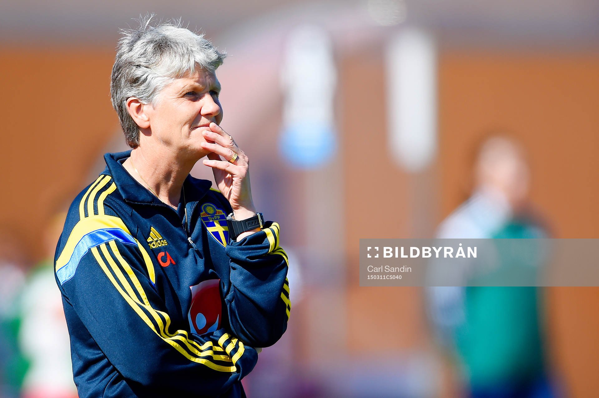 Sveriges förbundskapten Pia Sundhage deppar