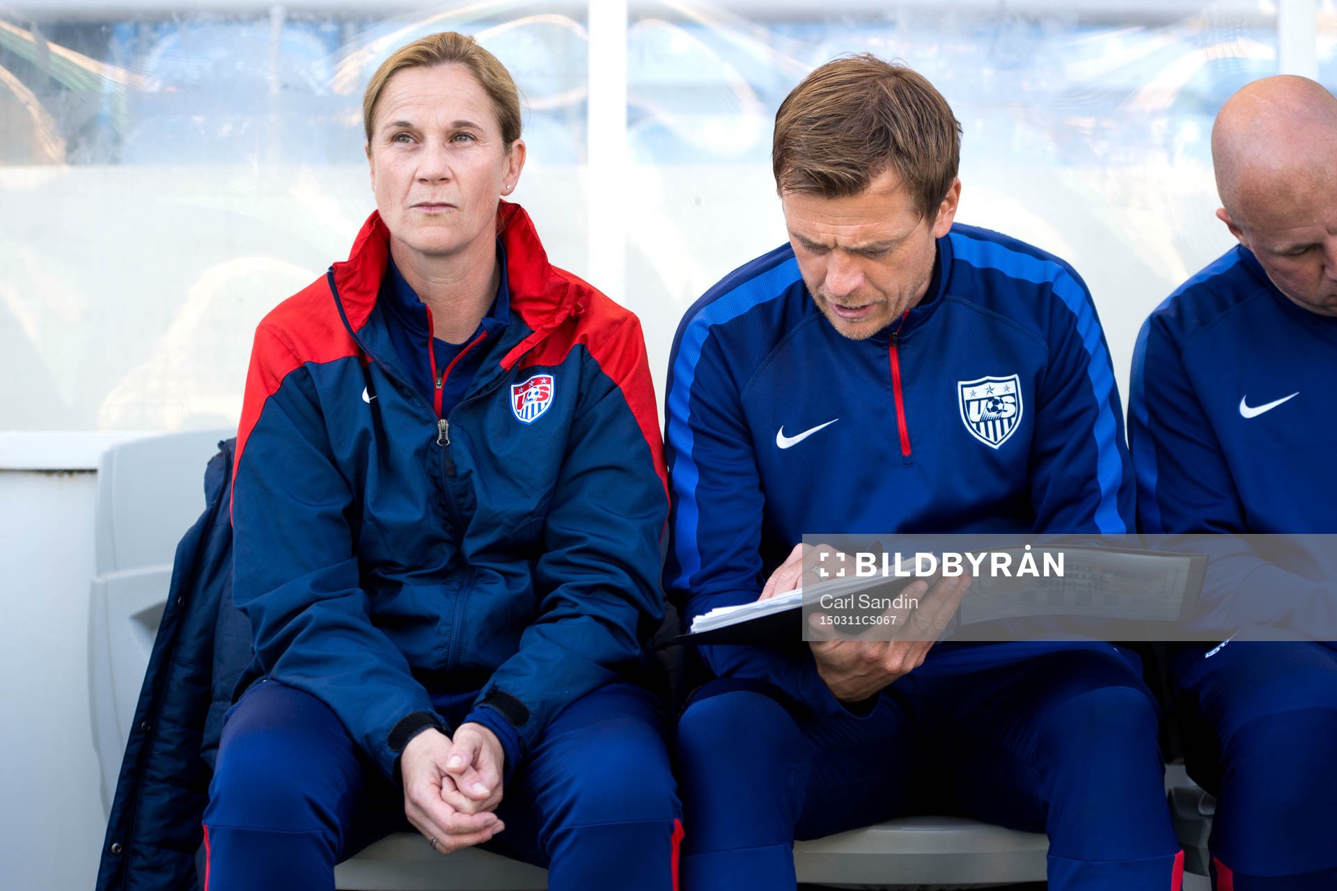 s förbundskapten Jill Ellis och assisterande
