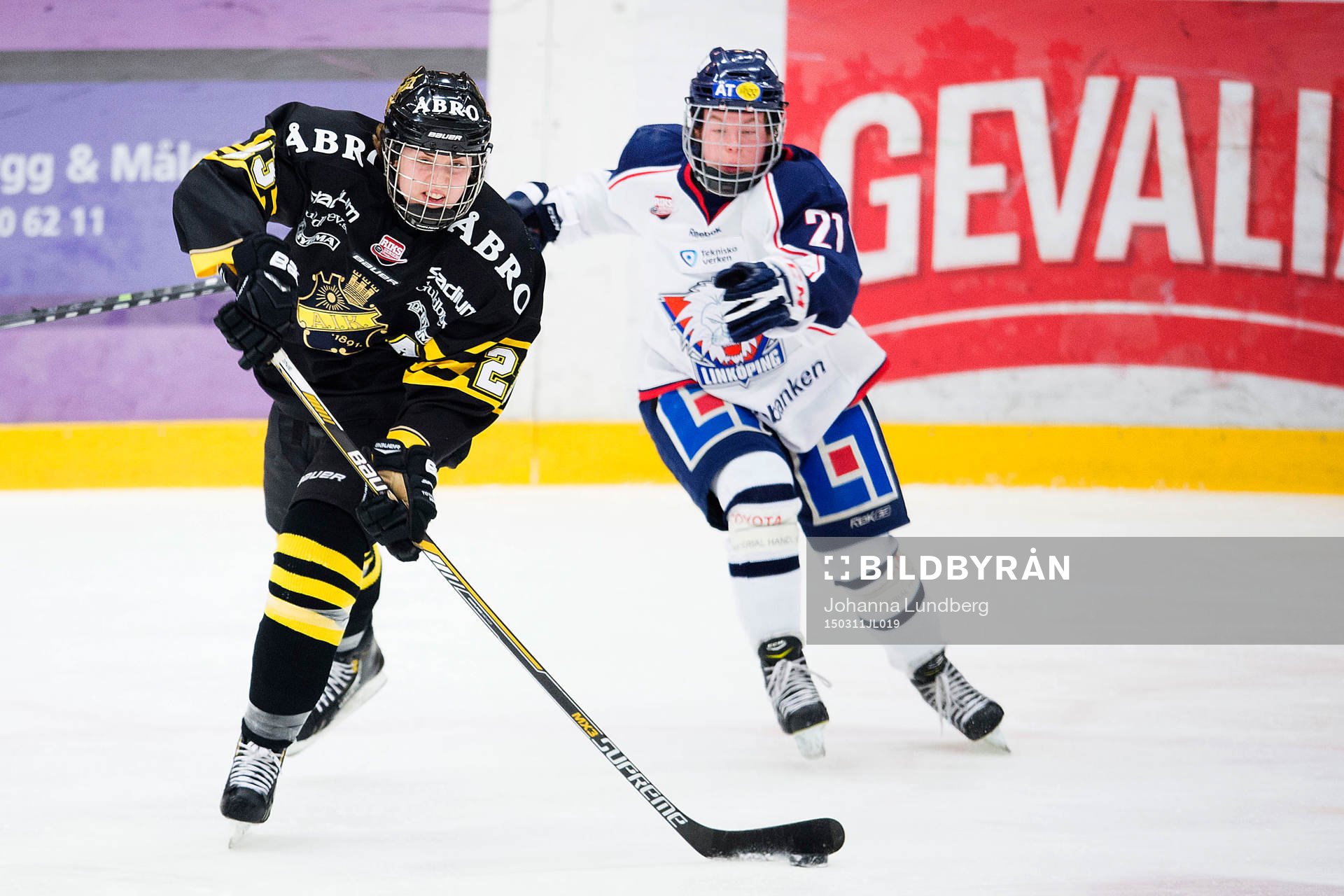 s Louise Nordberg-Tenglin och Linköpings Matildah Andersson