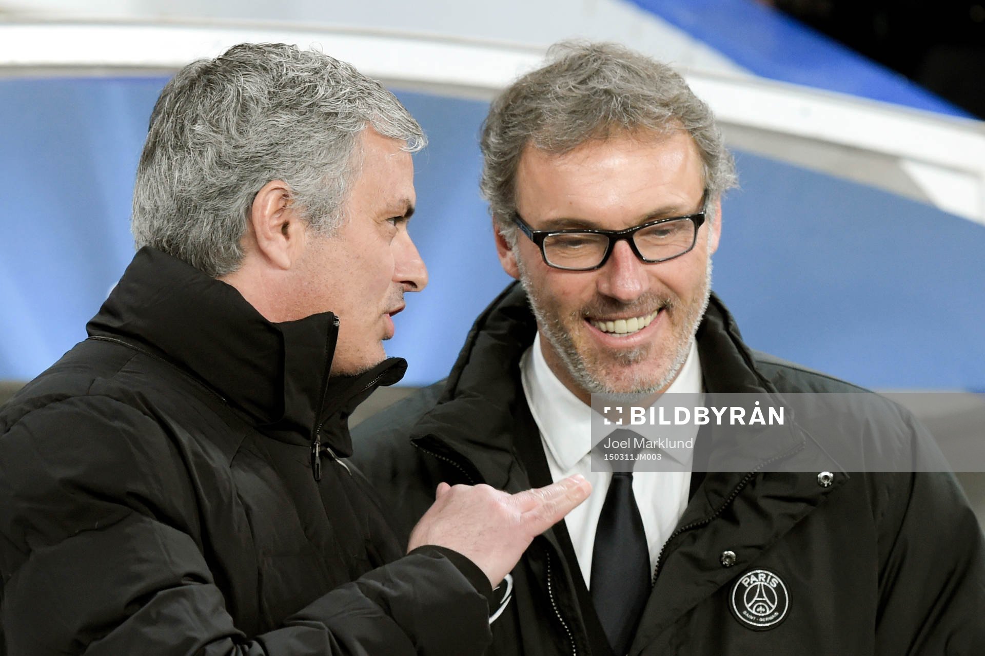 Chelseas tränare Jose Mourinho och Paris tränare Laurent