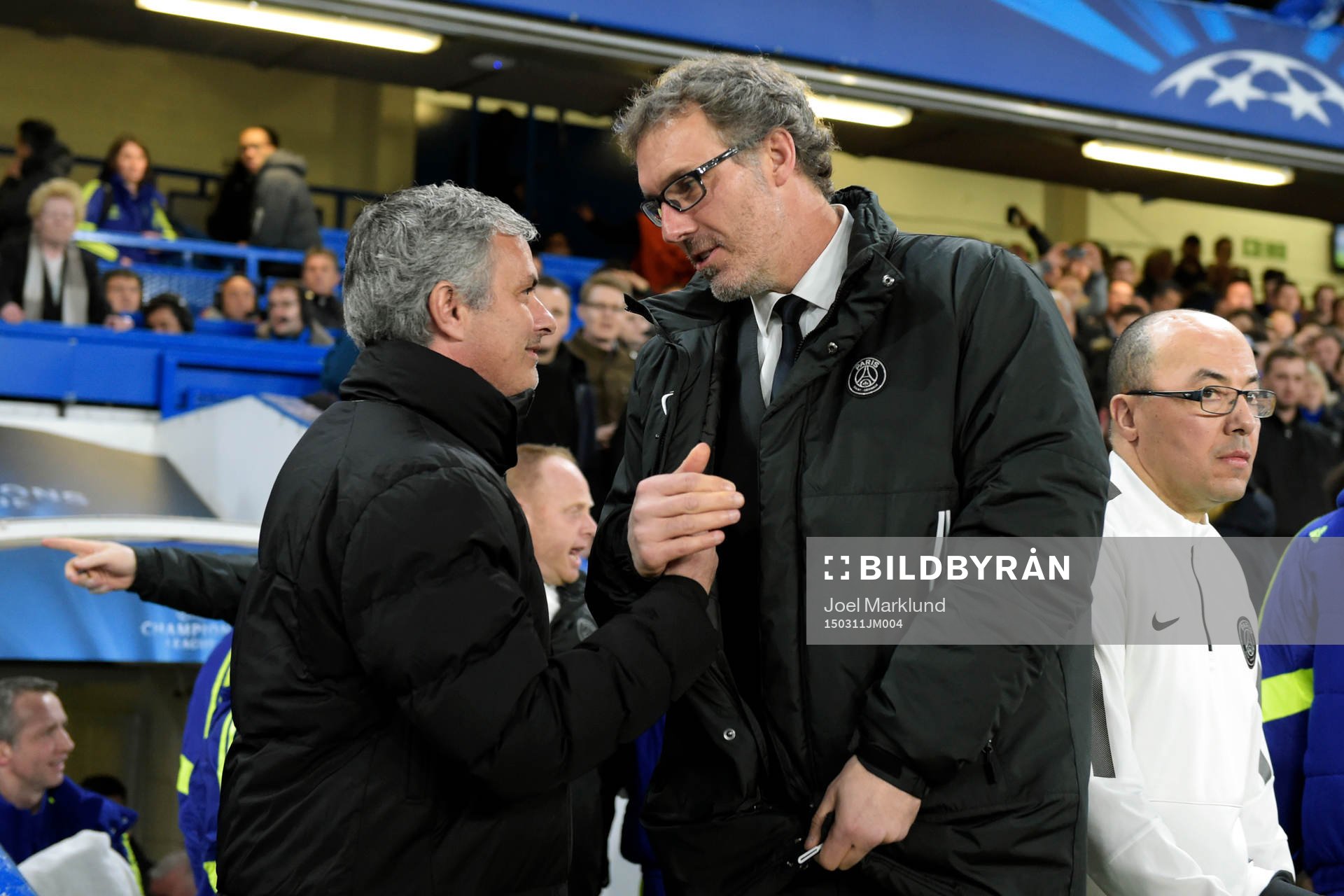 Chelseas tränare Jose Mourinho och Paris tränare Laurent