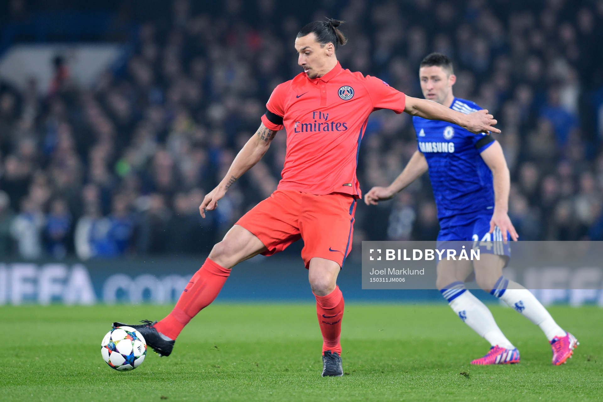 Paris Zlatan Ibrahimovic och Chelseas Gary Cahill