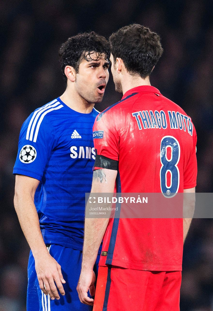 Chelseas Diego Costa i bråk med Paris Thiago Motta