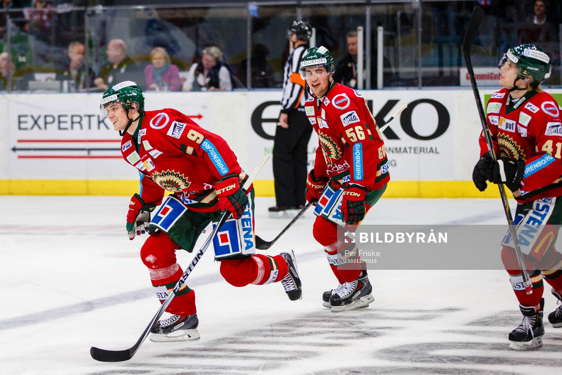 Frölundas Max Görtz, Erik Gustavsson och Mathis Olimb