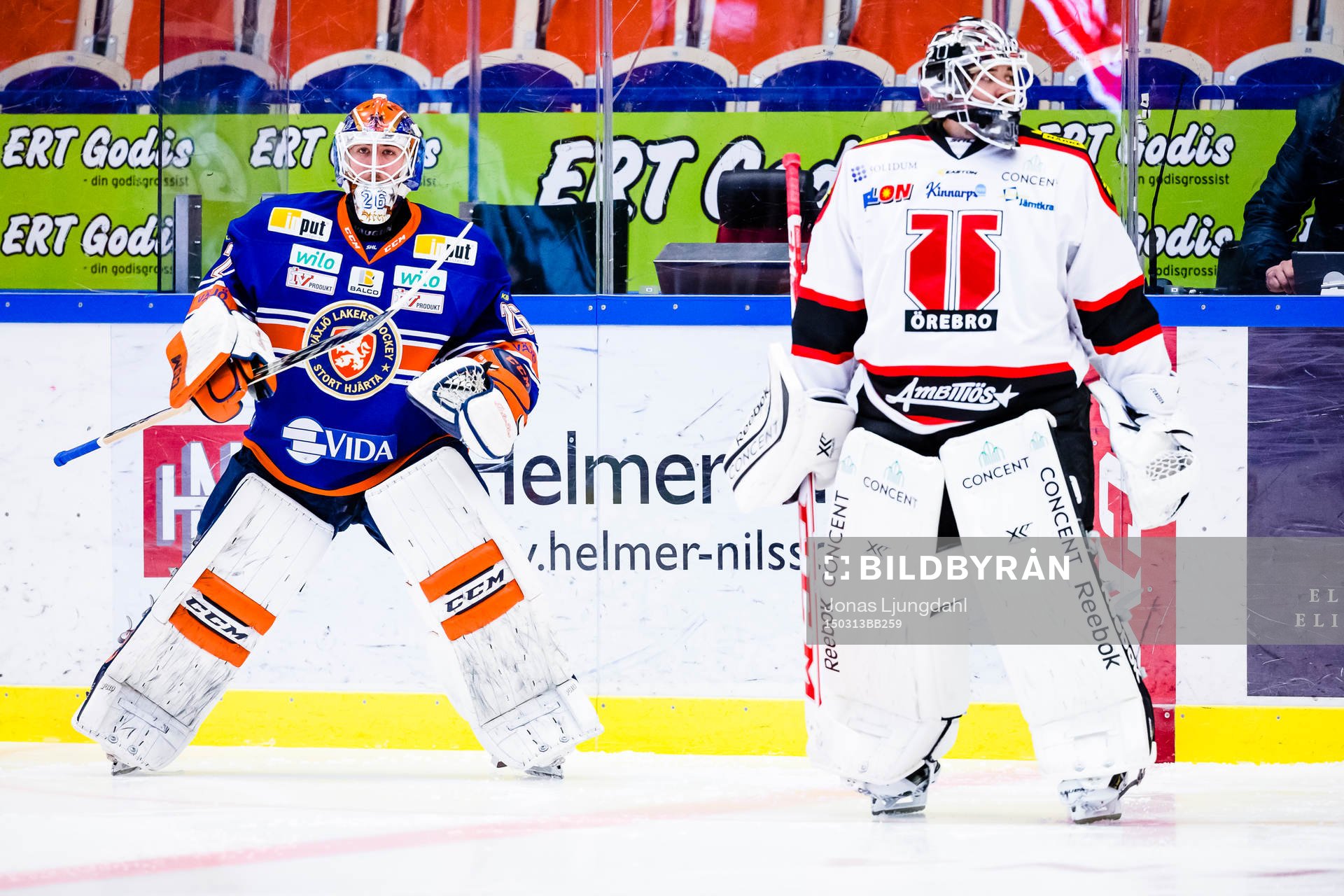 Växjös målvakt Stefan Steen och Örebros målvakt