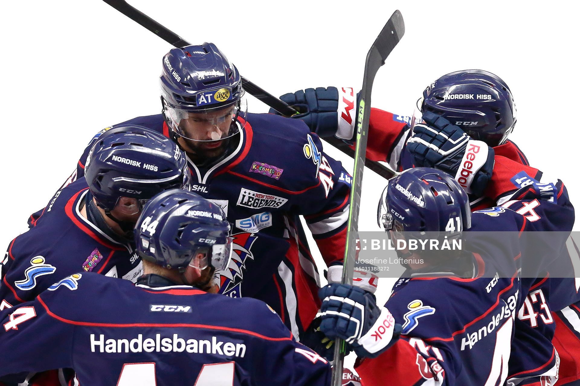 Linköping med bland andra Daniel Rahimi jublar