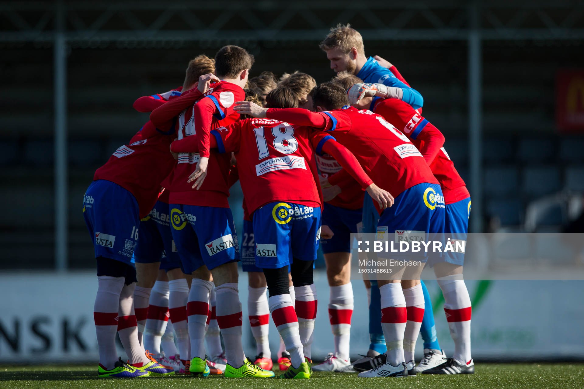Örgryte samlade innan fotbollsmatchen  mellan Örgryte och