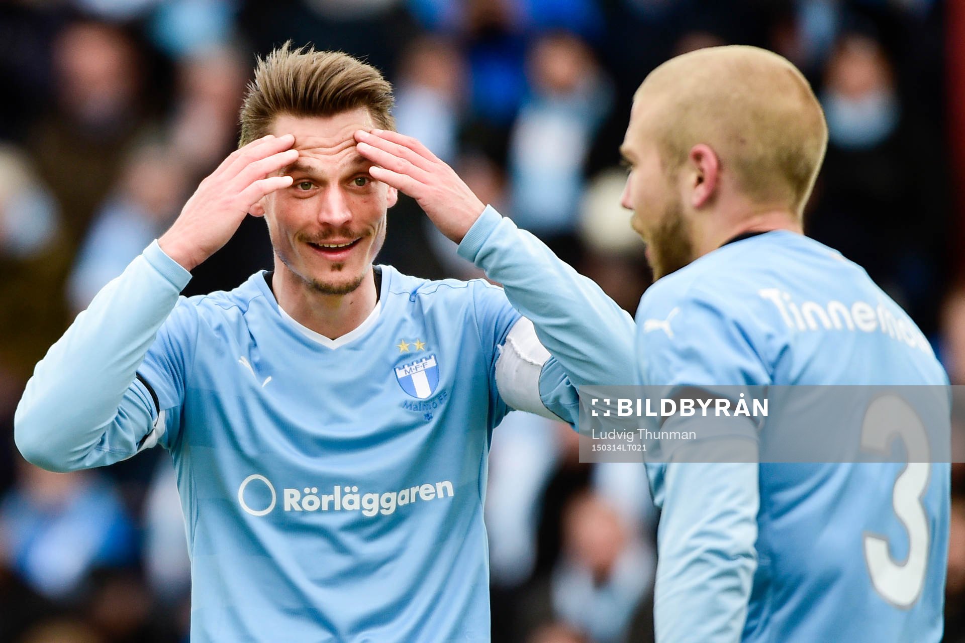 Malmö FFs Markus Rosenberg visar sitt missnöje