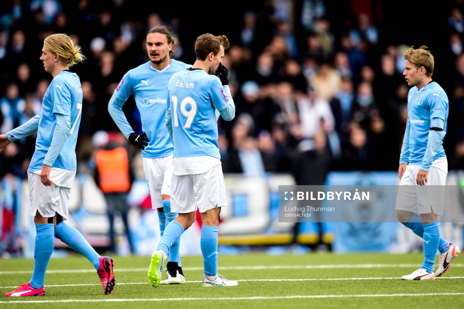 Malmö FFs Simon Kroon, Erik Johansson, Magnus Wolff Eikrem