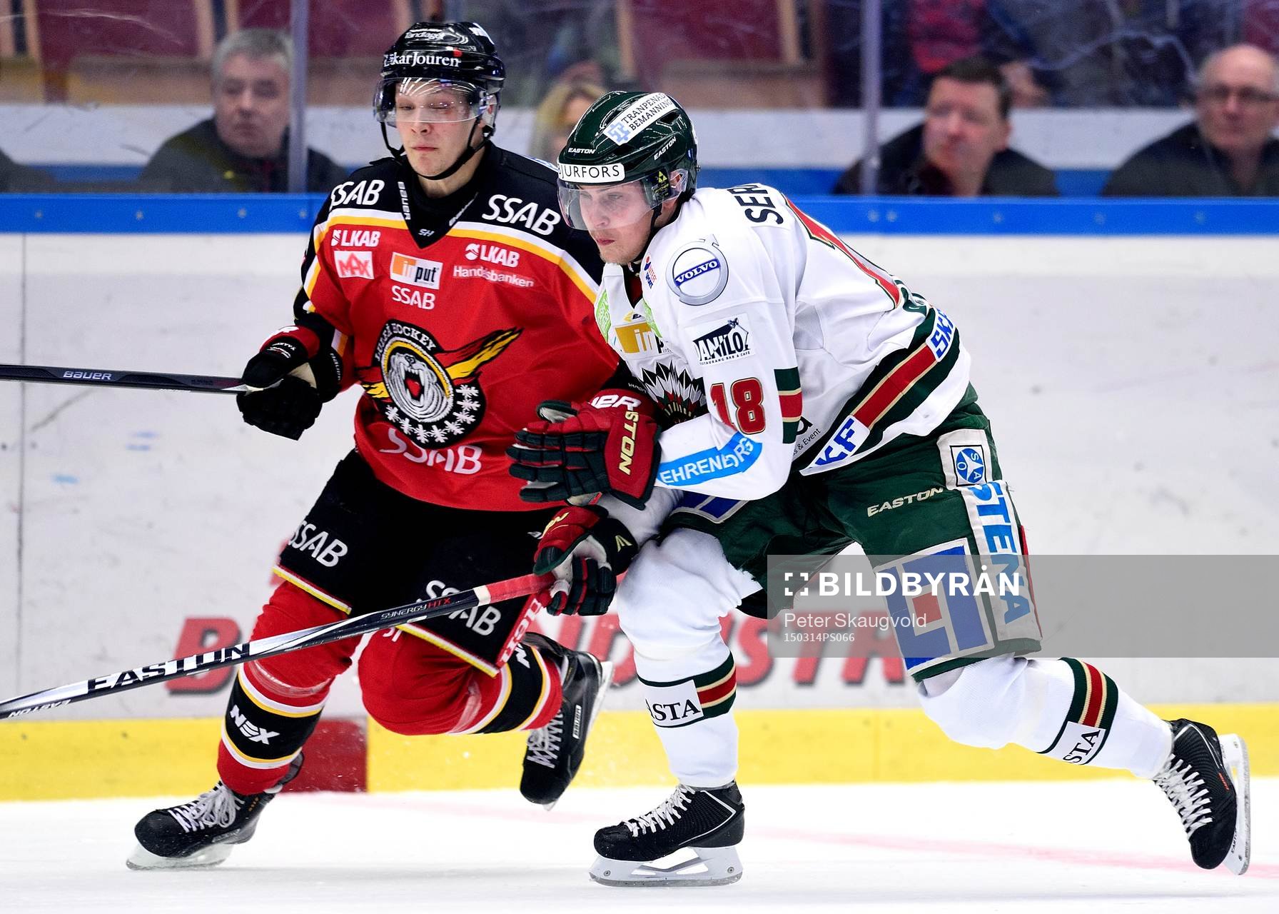 Luleås Kristian Näkyvä och Frölundas Anton Bildh