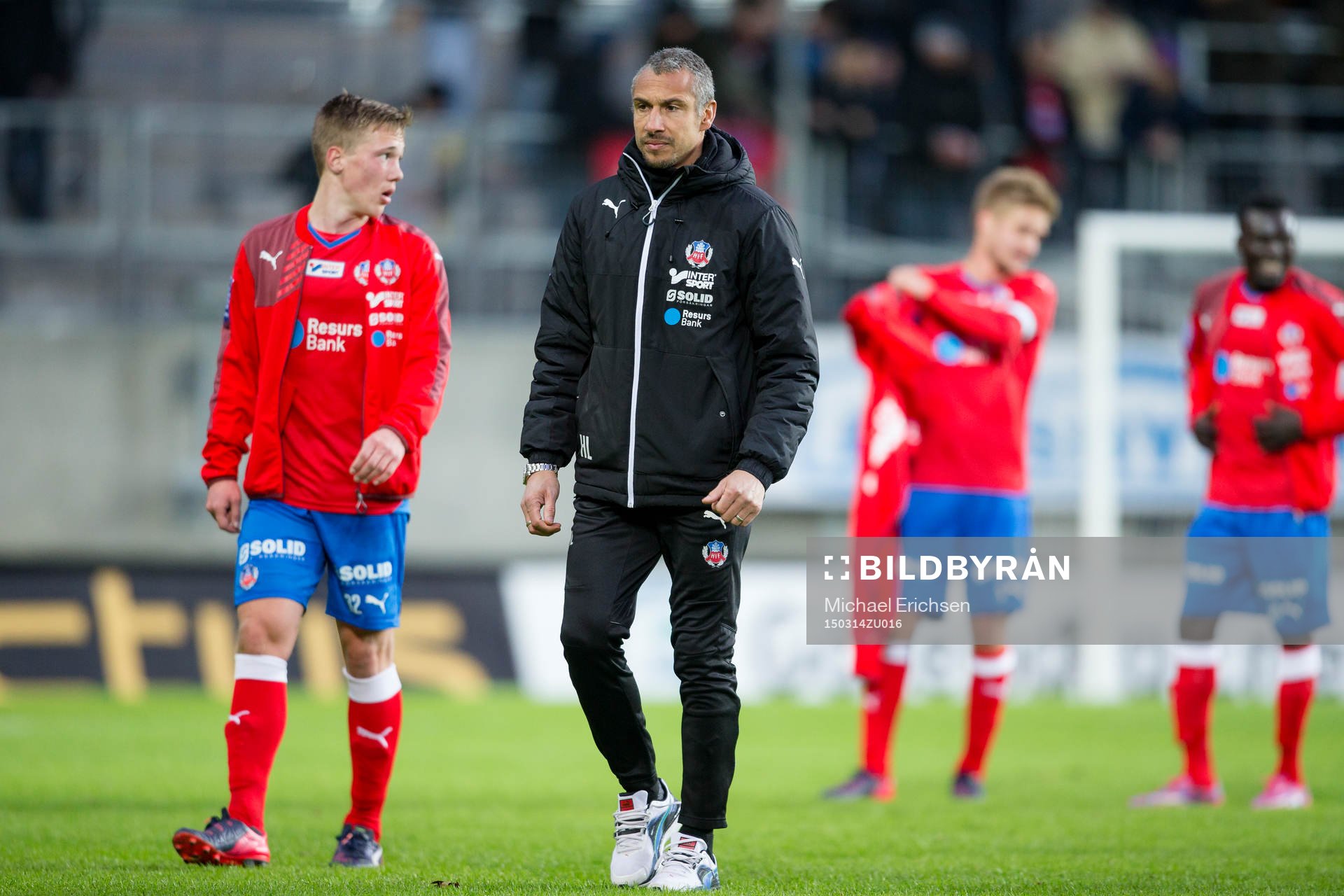 Helsingborgs tränare Henrik Larsson deppig