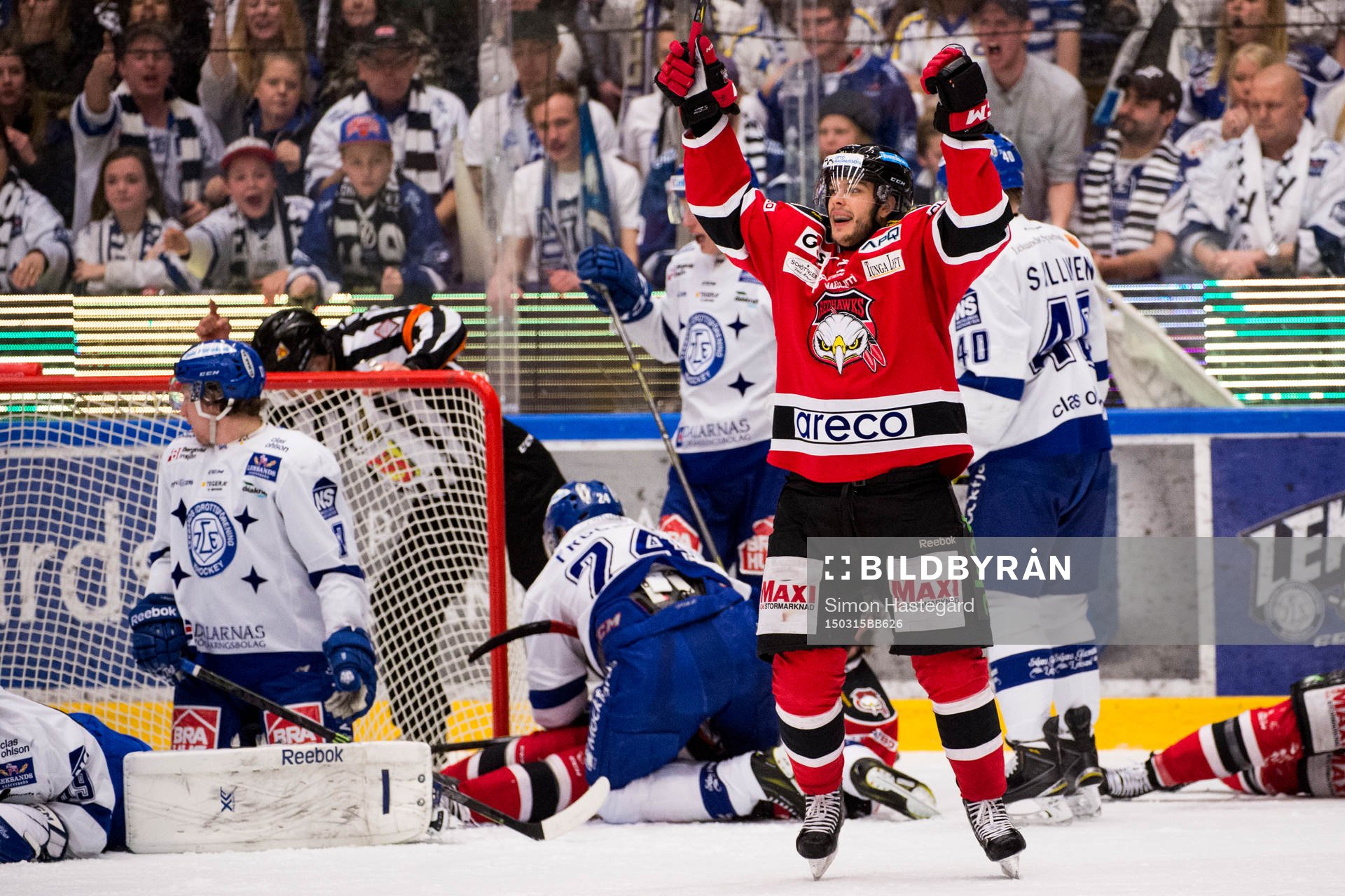 Malmö Redhawks Björn Svensson jublar