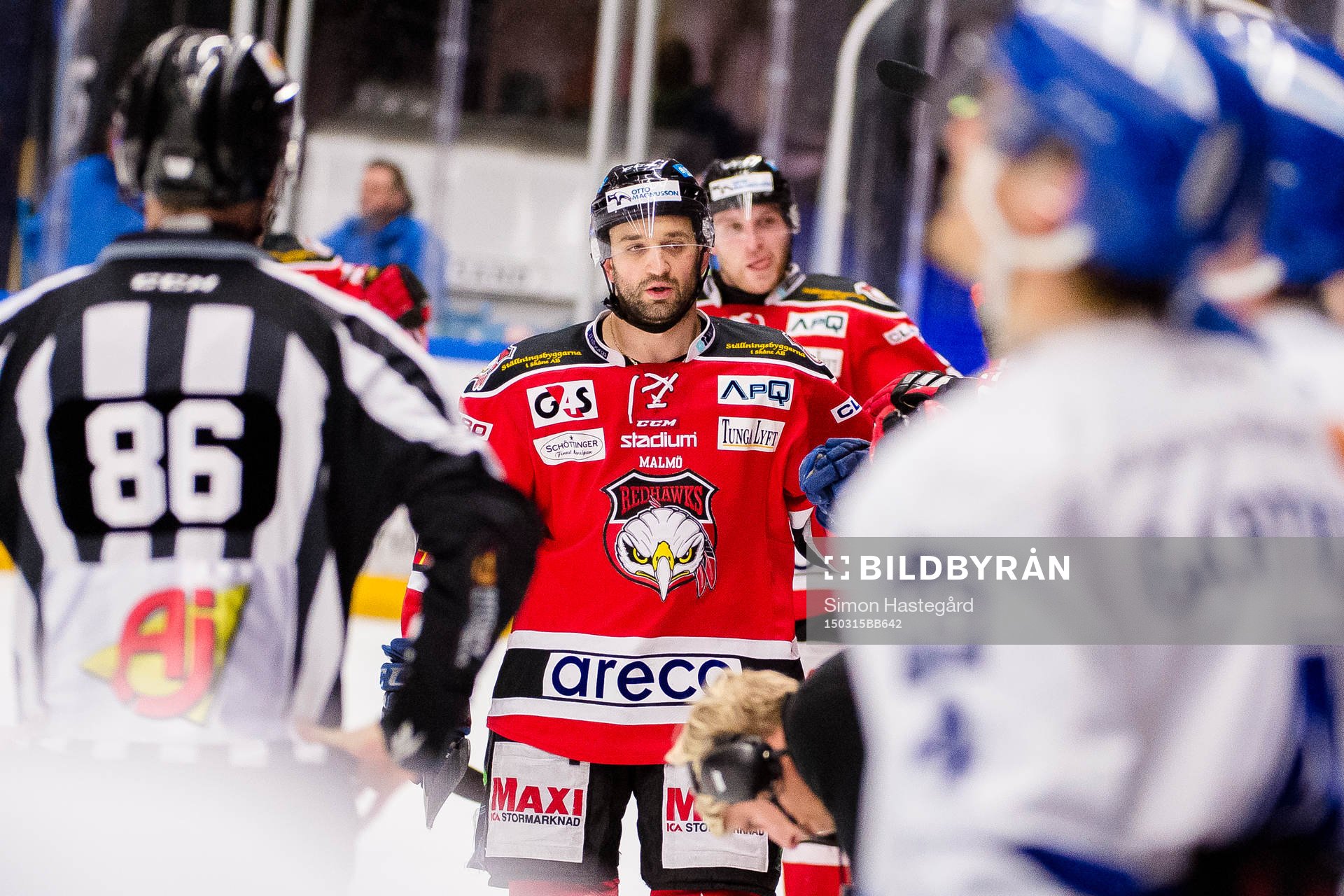 Malmö Redhawks Eric Himelfarb jublar