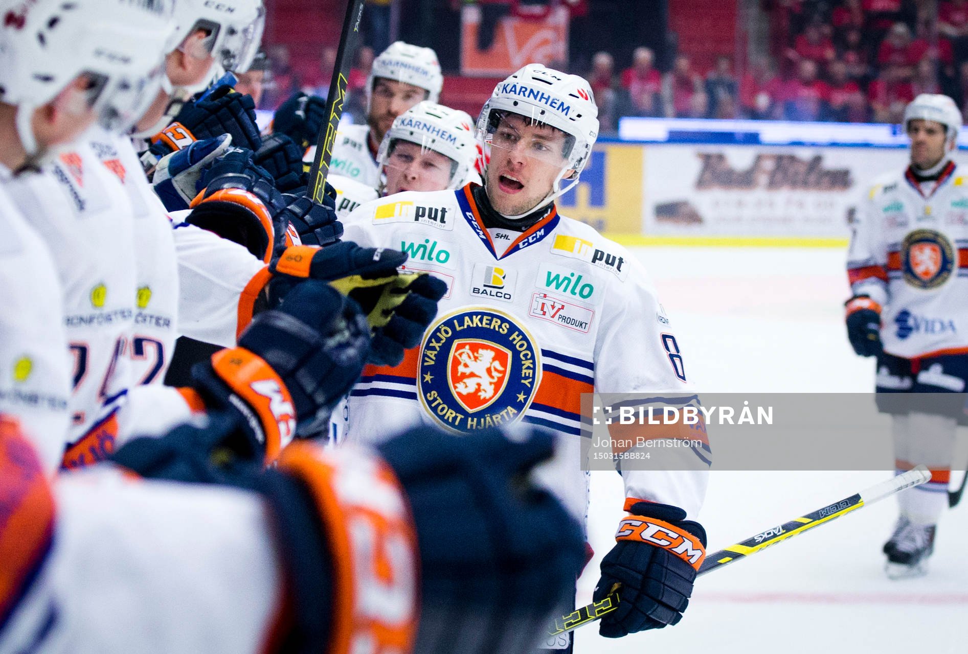 Växjös Robert Rosén gör 0-1 och jublar