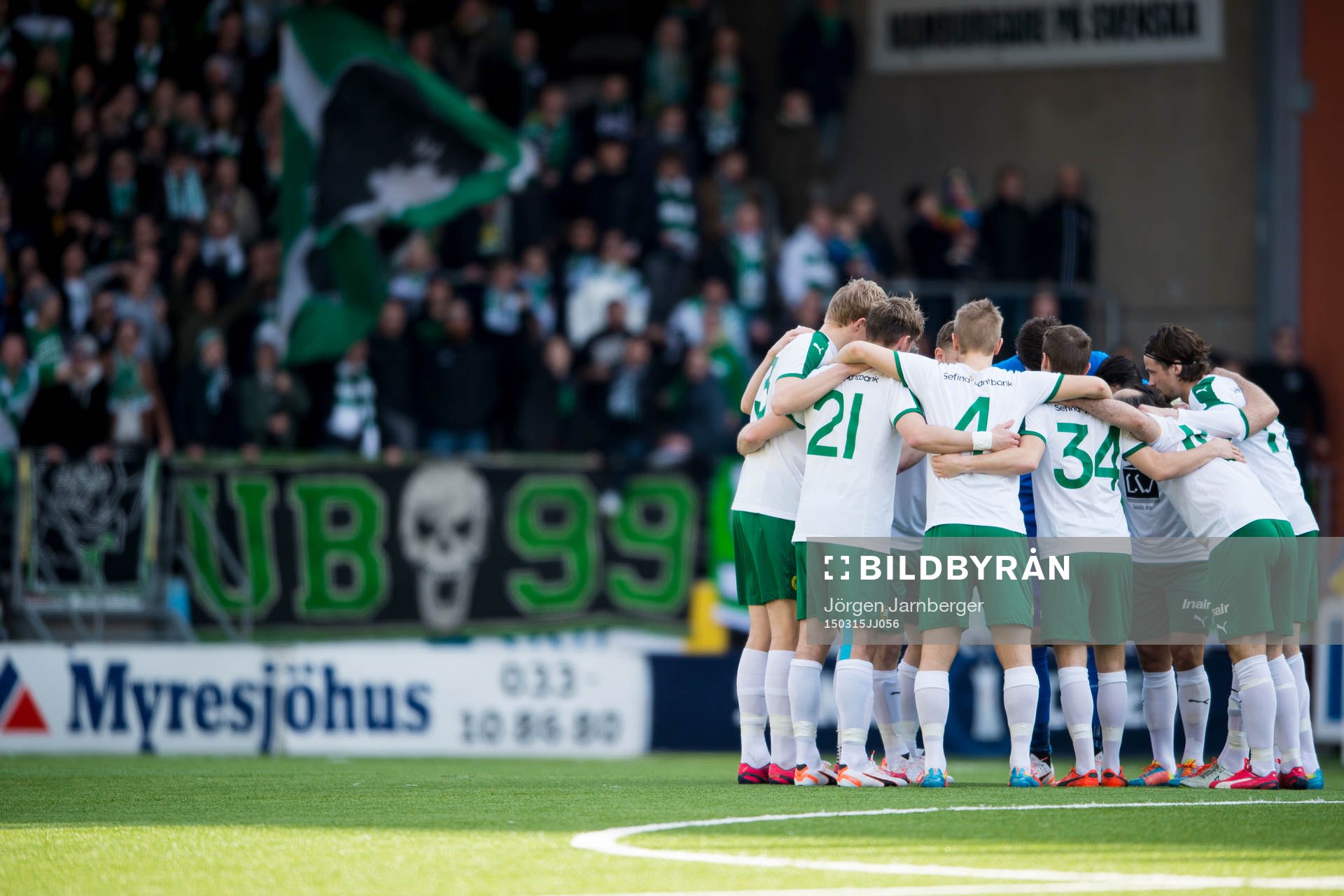 Hammarbys spelare innan avspark