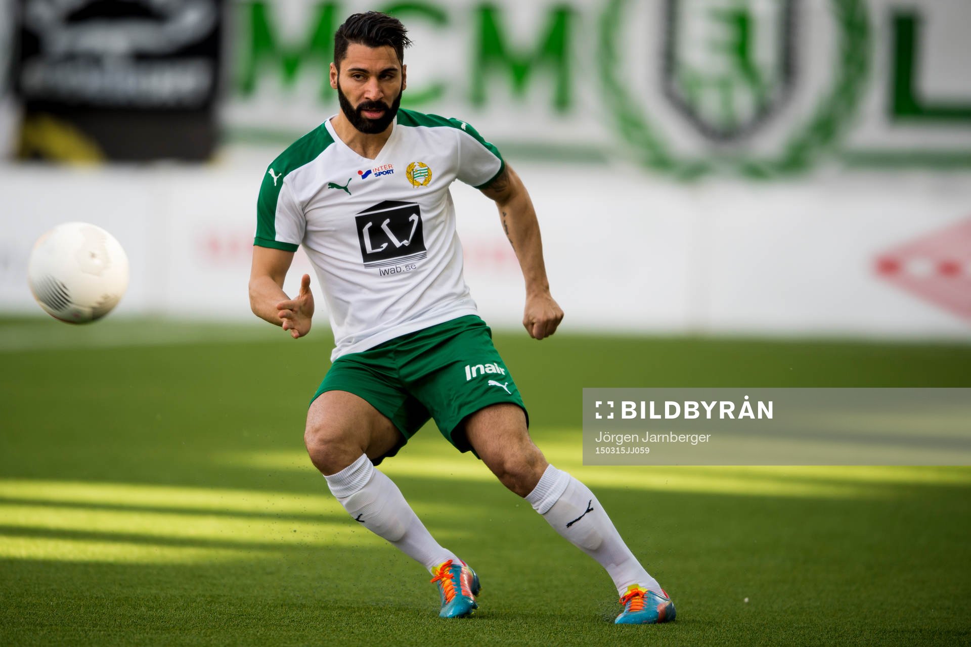 Hammarbys Stefan Batan under fotbollsmatchen i Svenska cupen mellan Elfsborg och Hammarby den 15 mars 2015 i Borås.
