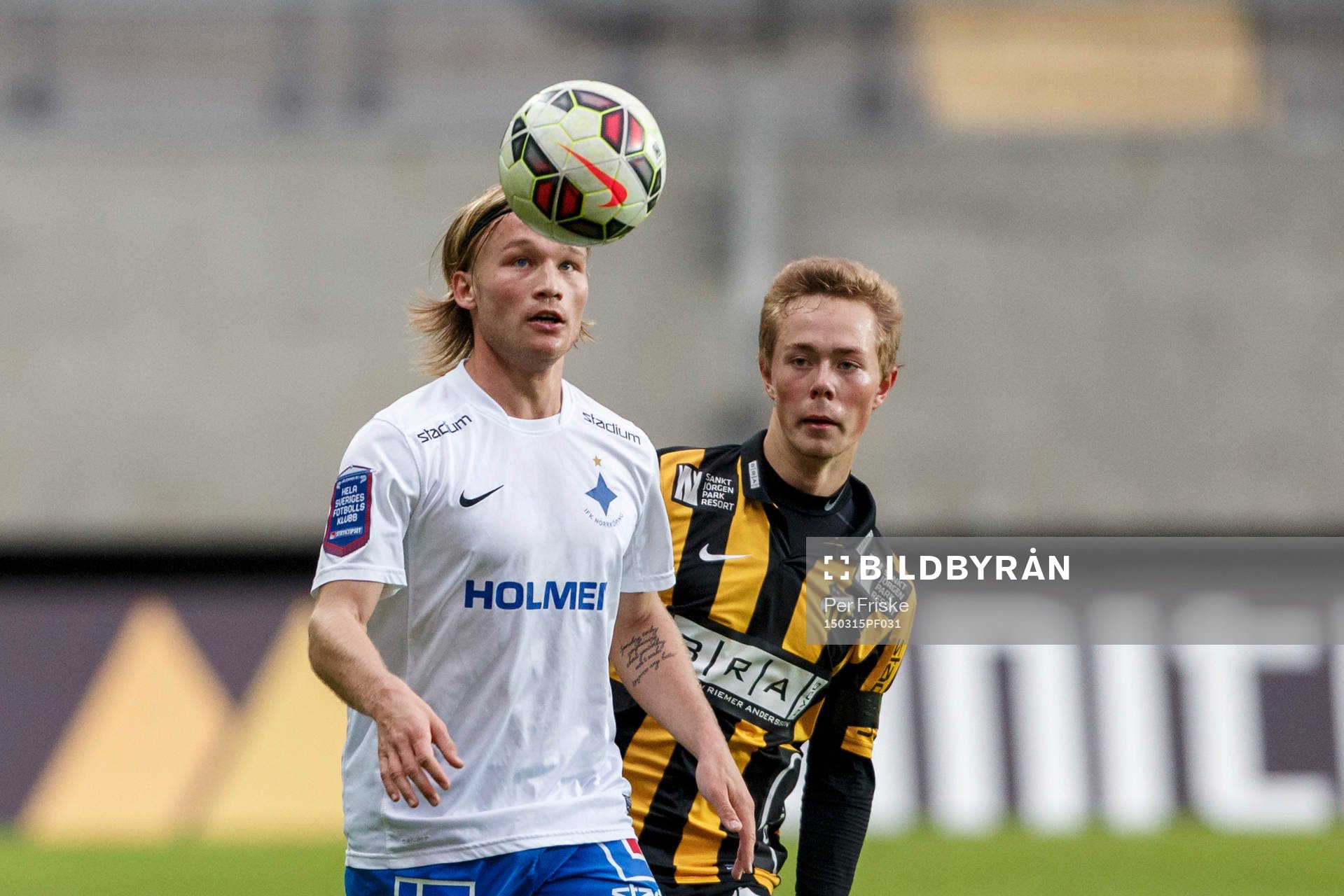 Norrköpings Nicklas Bärkroth och Häckens Joel Andersson
