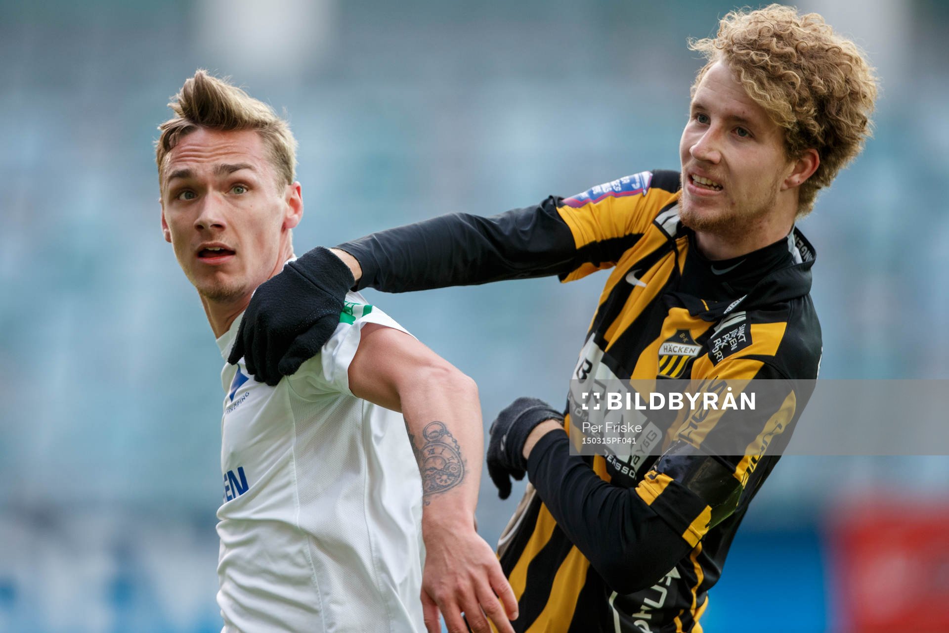 Norrköpings Linus Wahlqvist och Häckens Samuel Gustafson