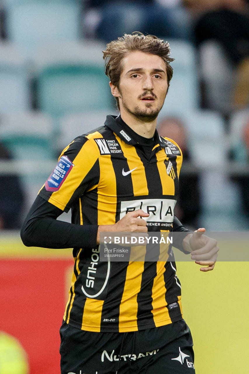 Häckens Dardan Rexhepi under fotbollsmatchen i Svenska Cupen mellan Häcken och Norrköping den 15 mars 2015 i Göteborg.