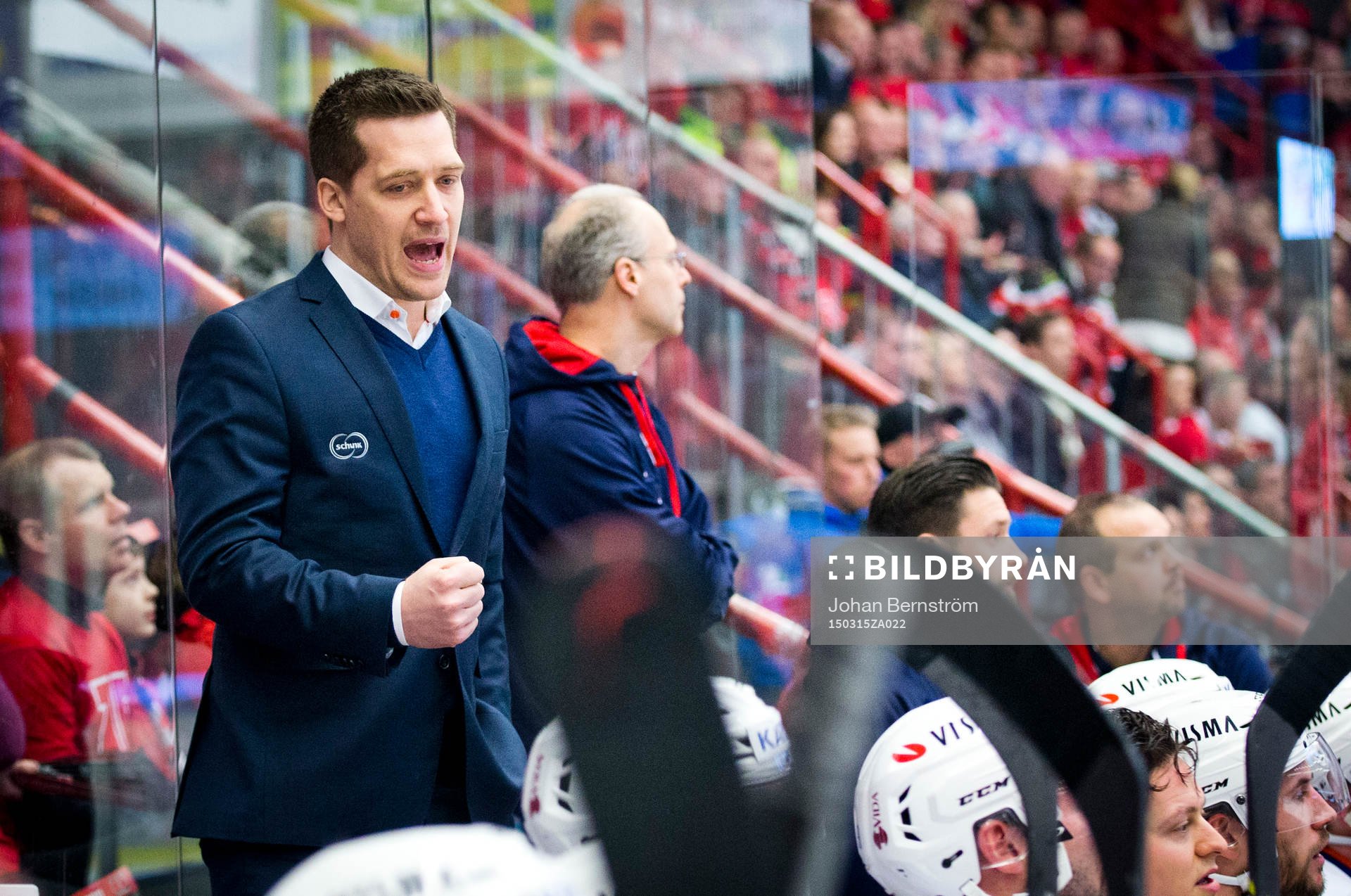 Växjös Robert Rosén gör 0-1 och på bilden jublar