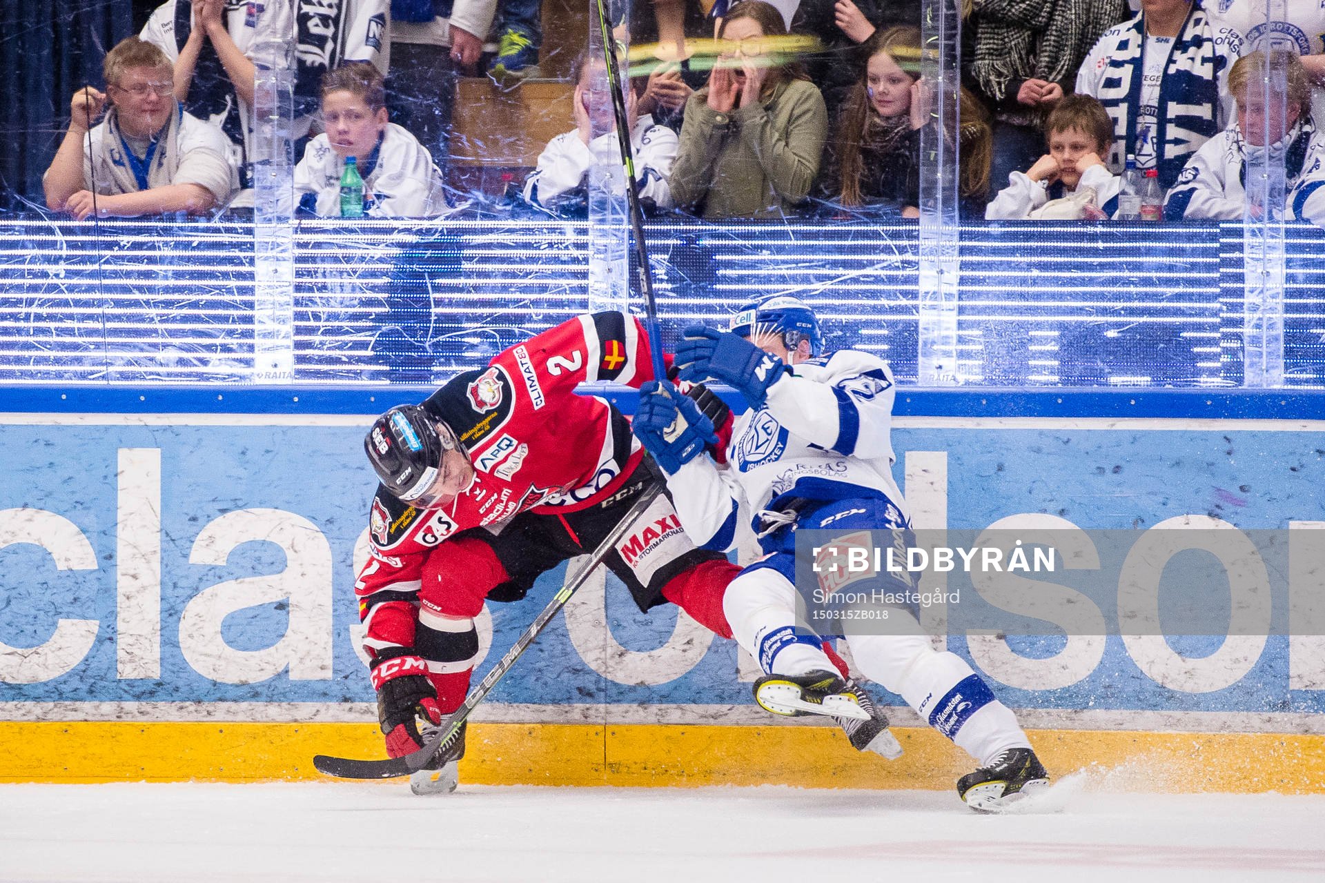 Malmö Redhawks Nils Andersson och Leksands Martin Grönberg