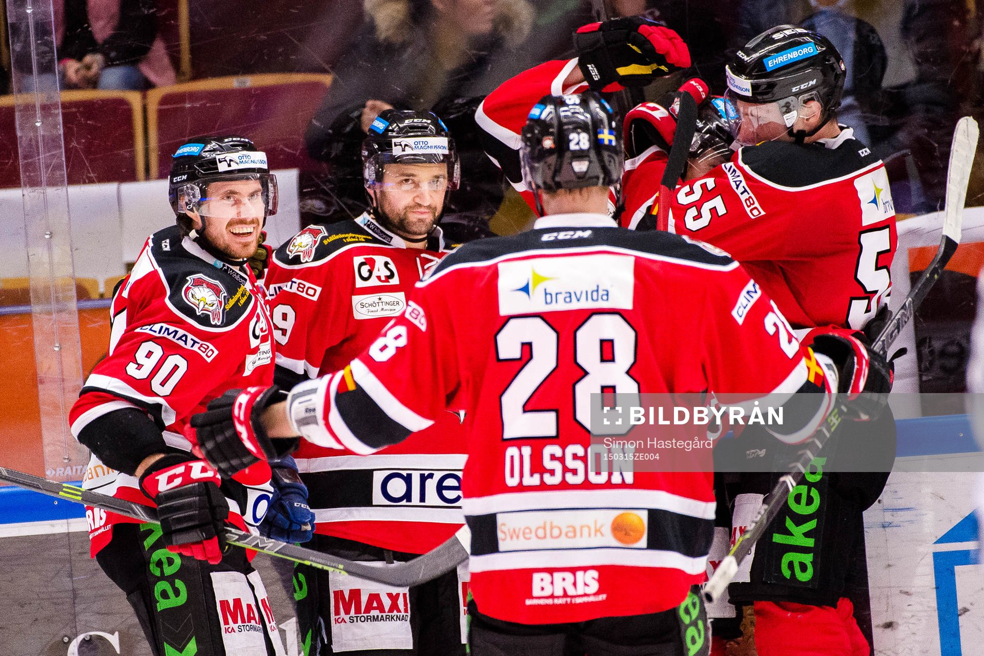 Malmö Redhawks Mattias Persson ioch Eric Himelfarb jublar