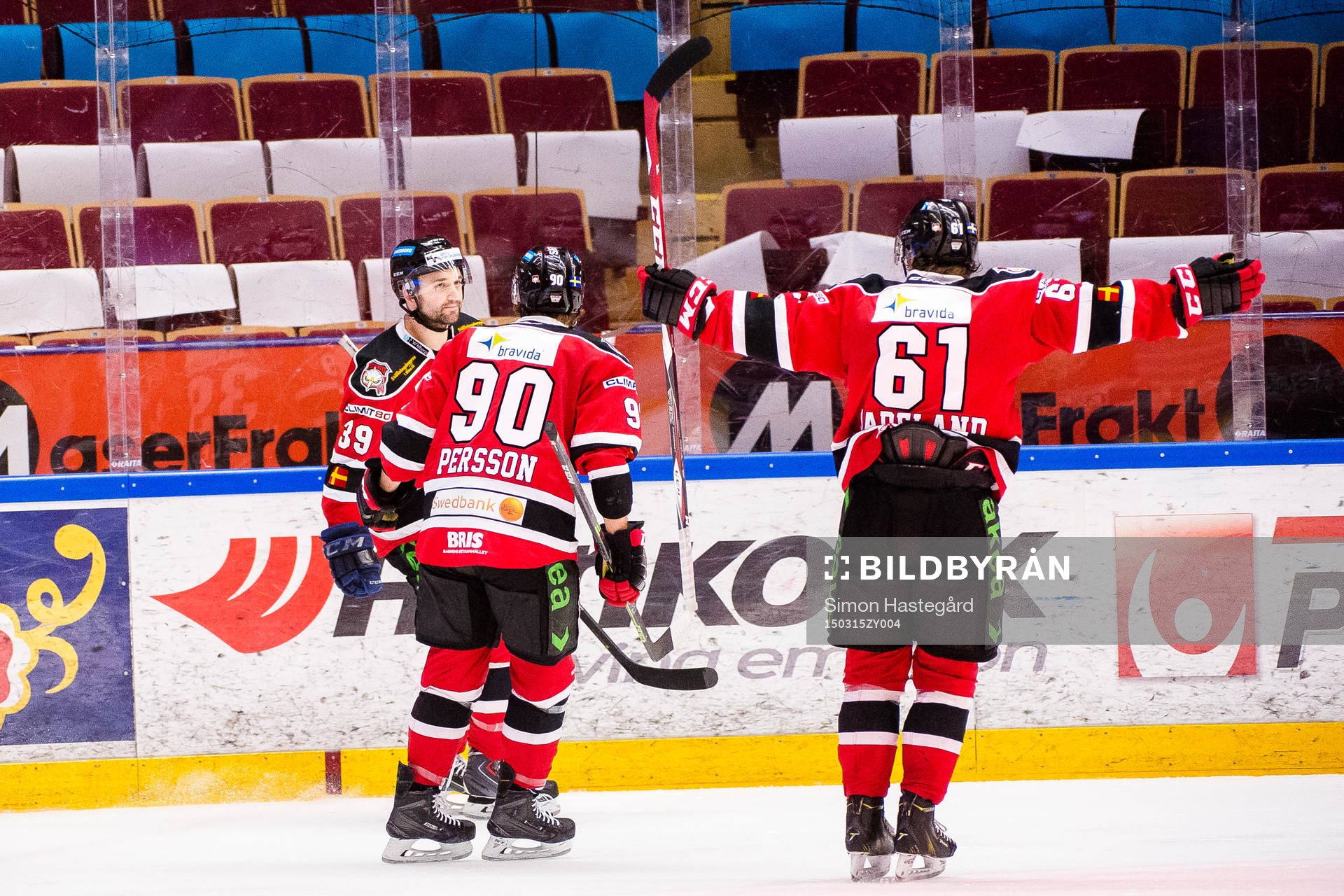 Malmö Redhawks Eric Himelfarb jublar