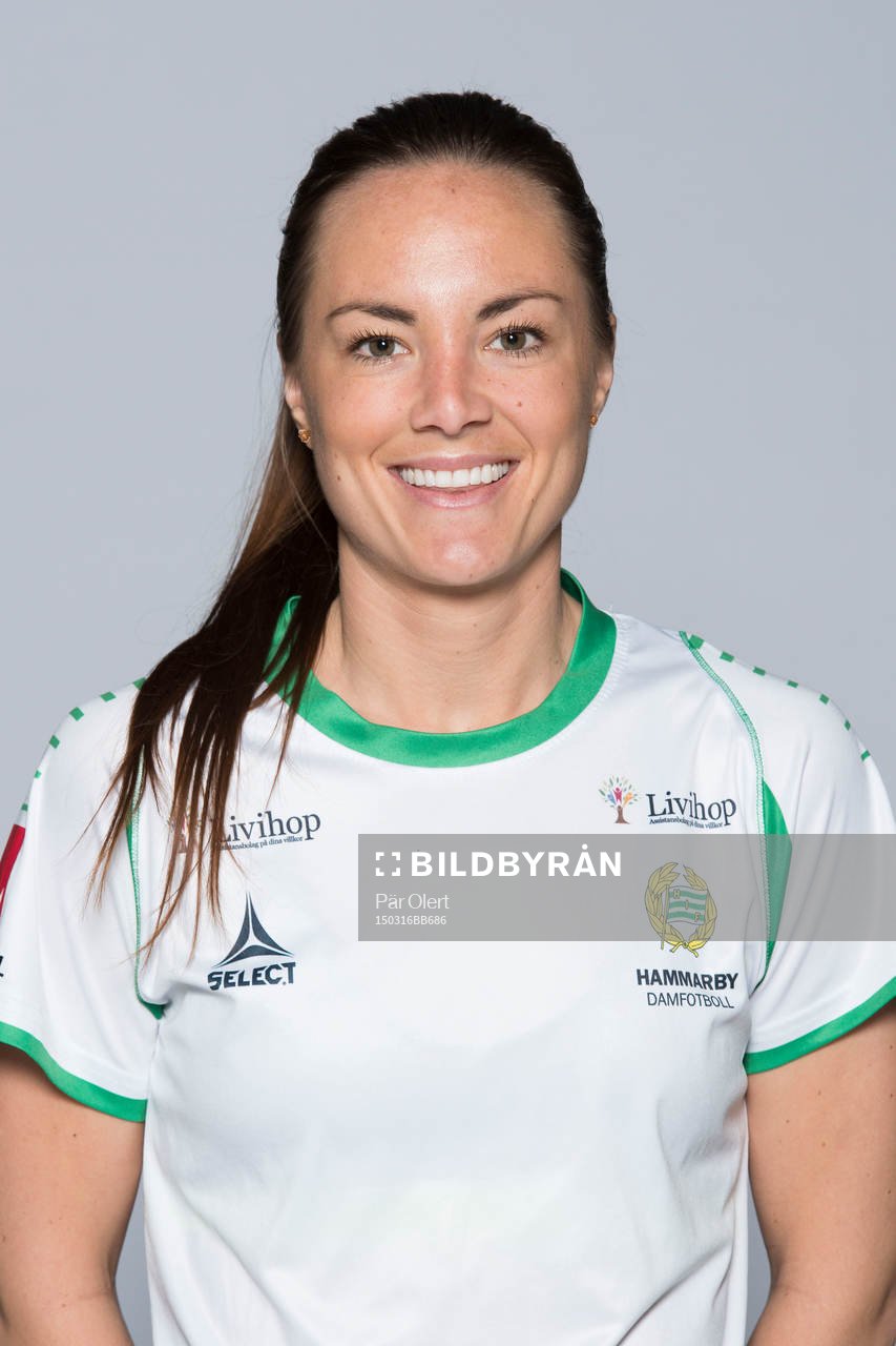 Elina Johansson, Hammarby, poserar för ett porträtt den 16 mars 2015 i Stockholm.