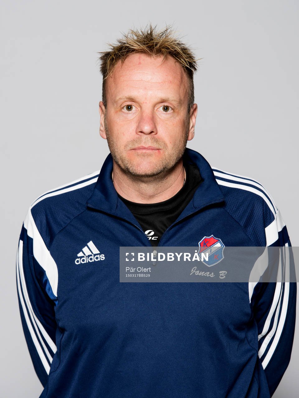 Jonas Björkgren, tränare Kvarnsveden, poserar för ett porträtt den 16 mars 2015 i Stockholm.